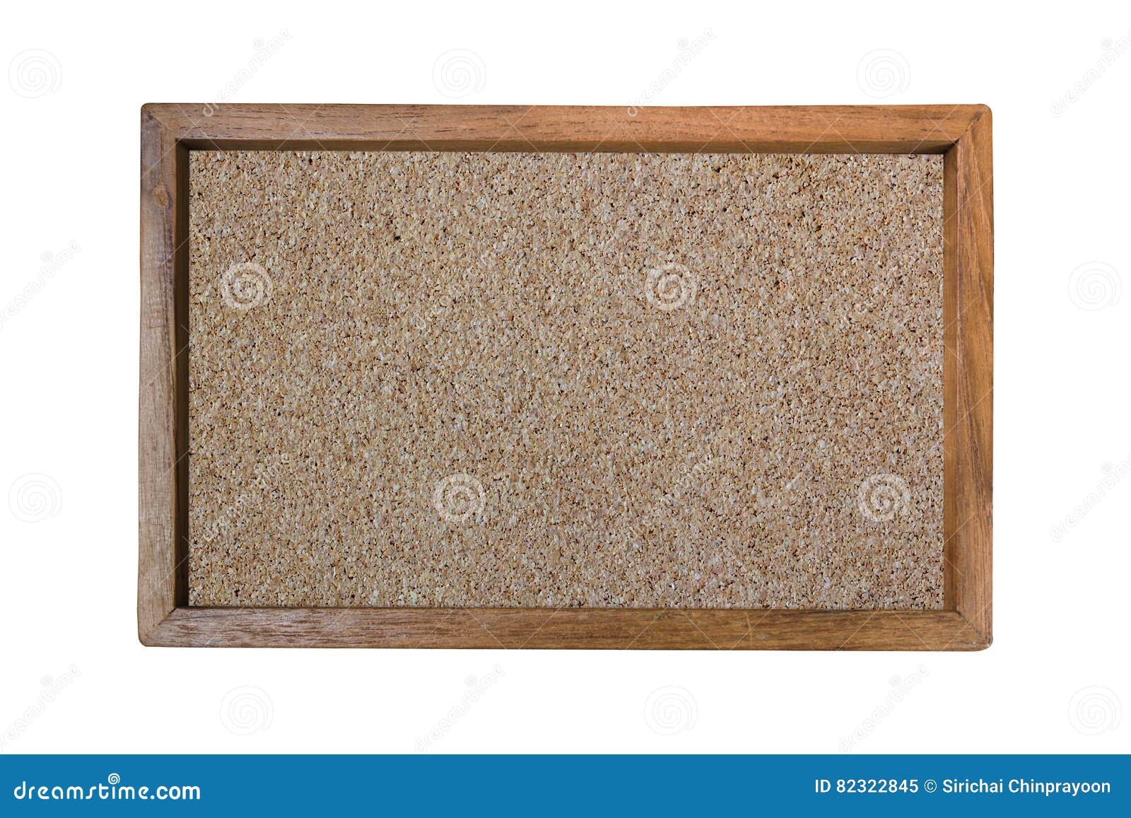 Cork Board in Wooden Frame on White Background Stock Image Image of