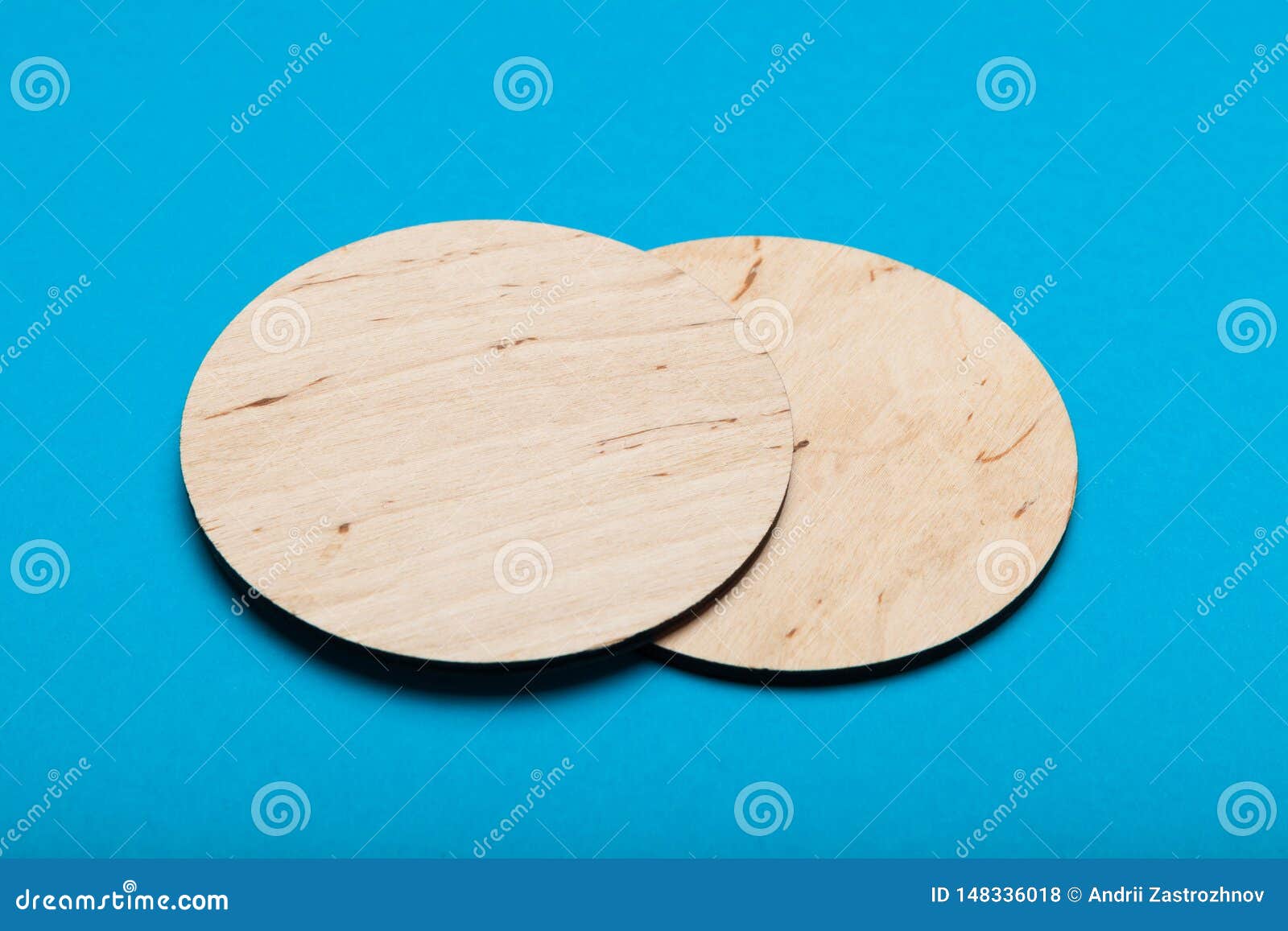 Download Cork Coaster Mockup, Circle Brown Wood Board Stock Photo ...