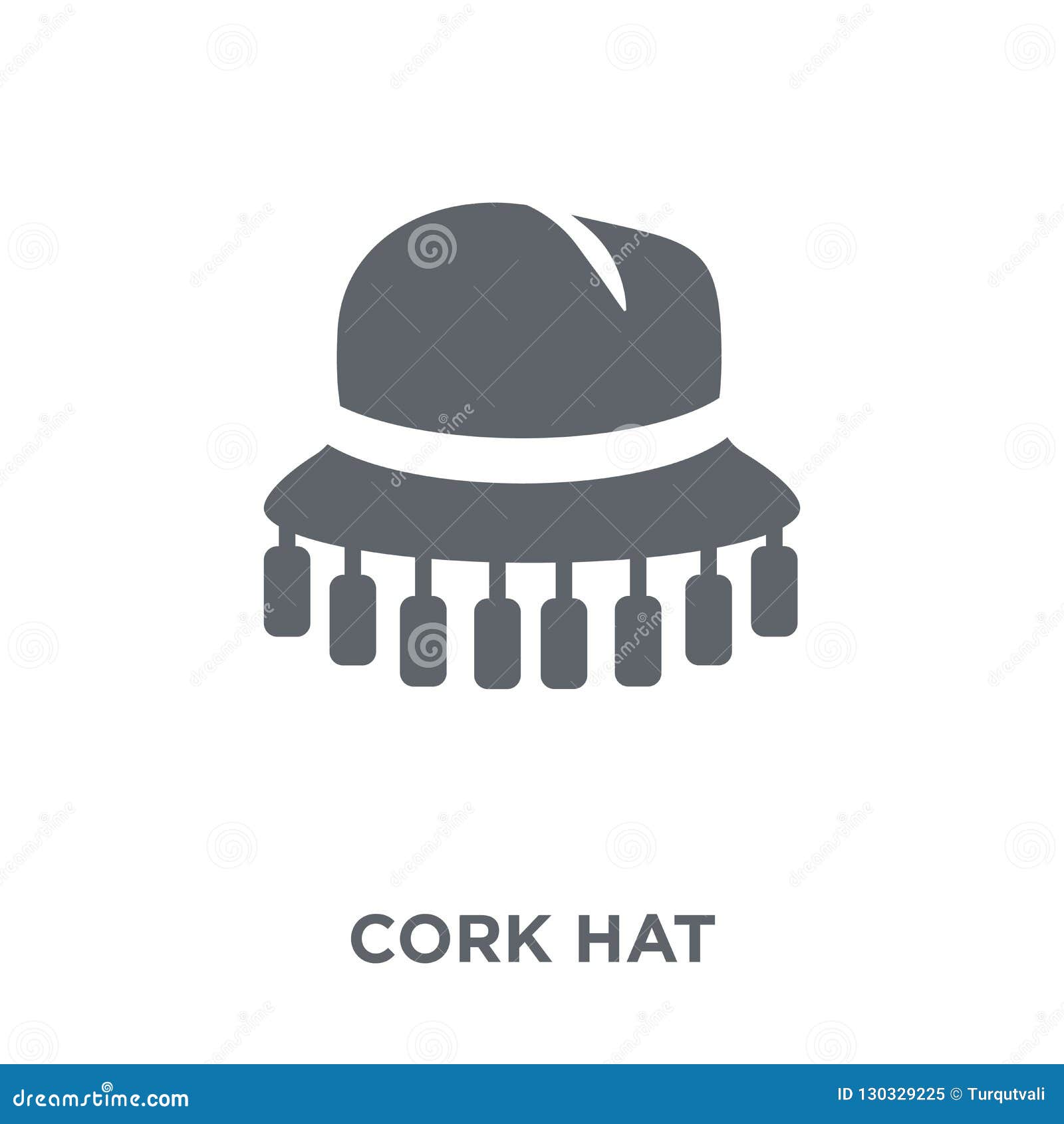 Cork Hat Icon from Australia Collection. Stock Vector Illustration of