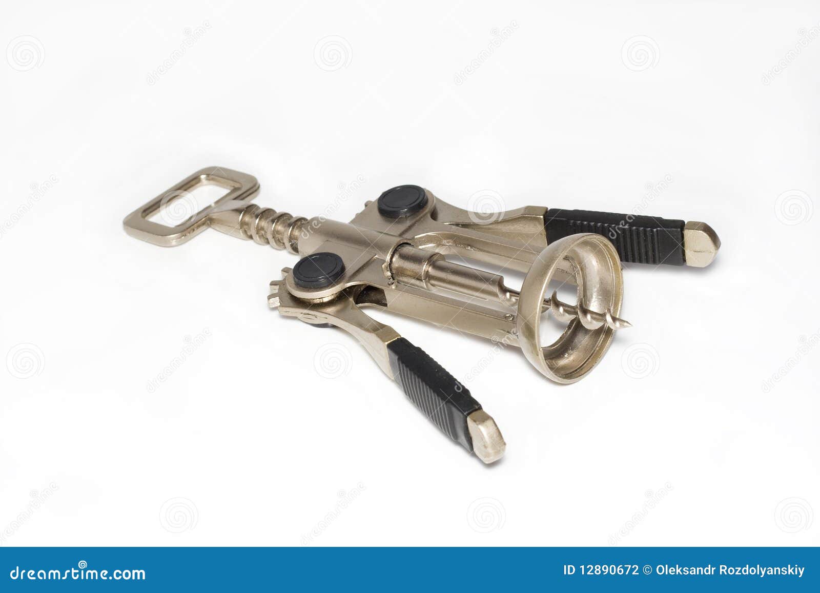 Corkscrew is metallic stock photo. Image of cork, extract 12890672
