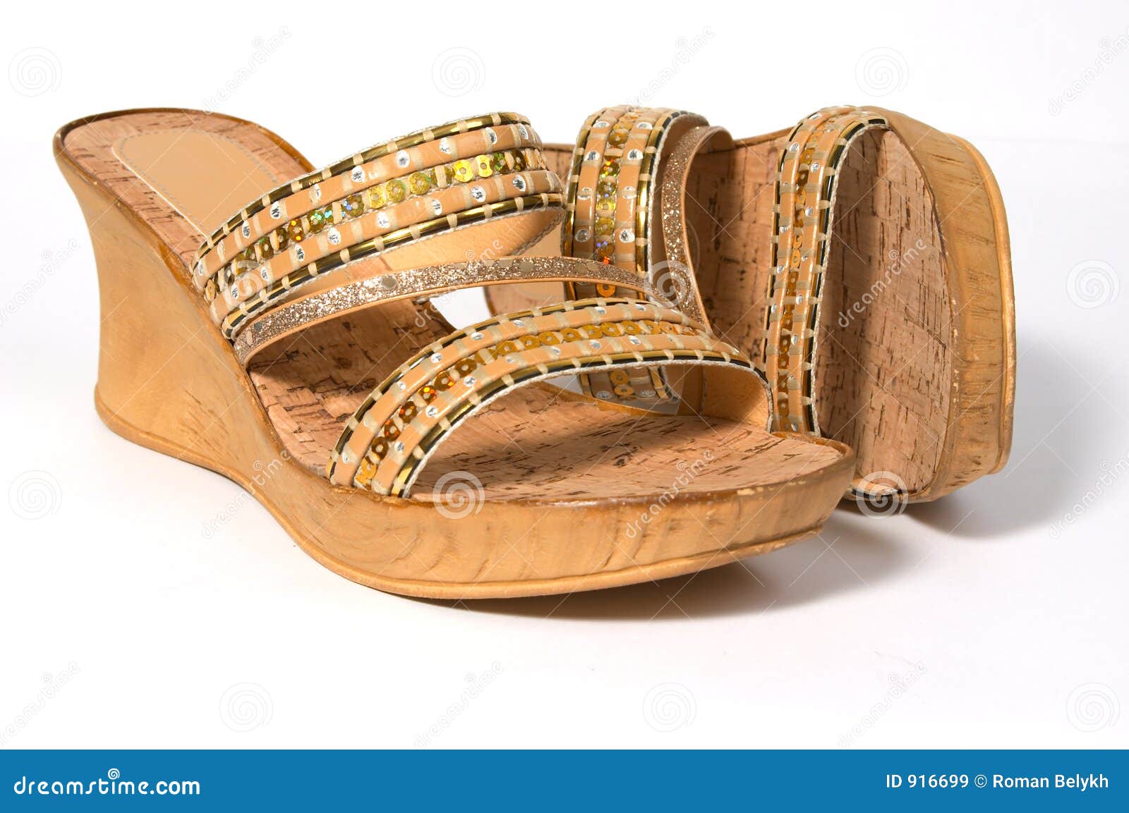 Cork shoes. stock image. Image of girl, female, club, beauty 916699