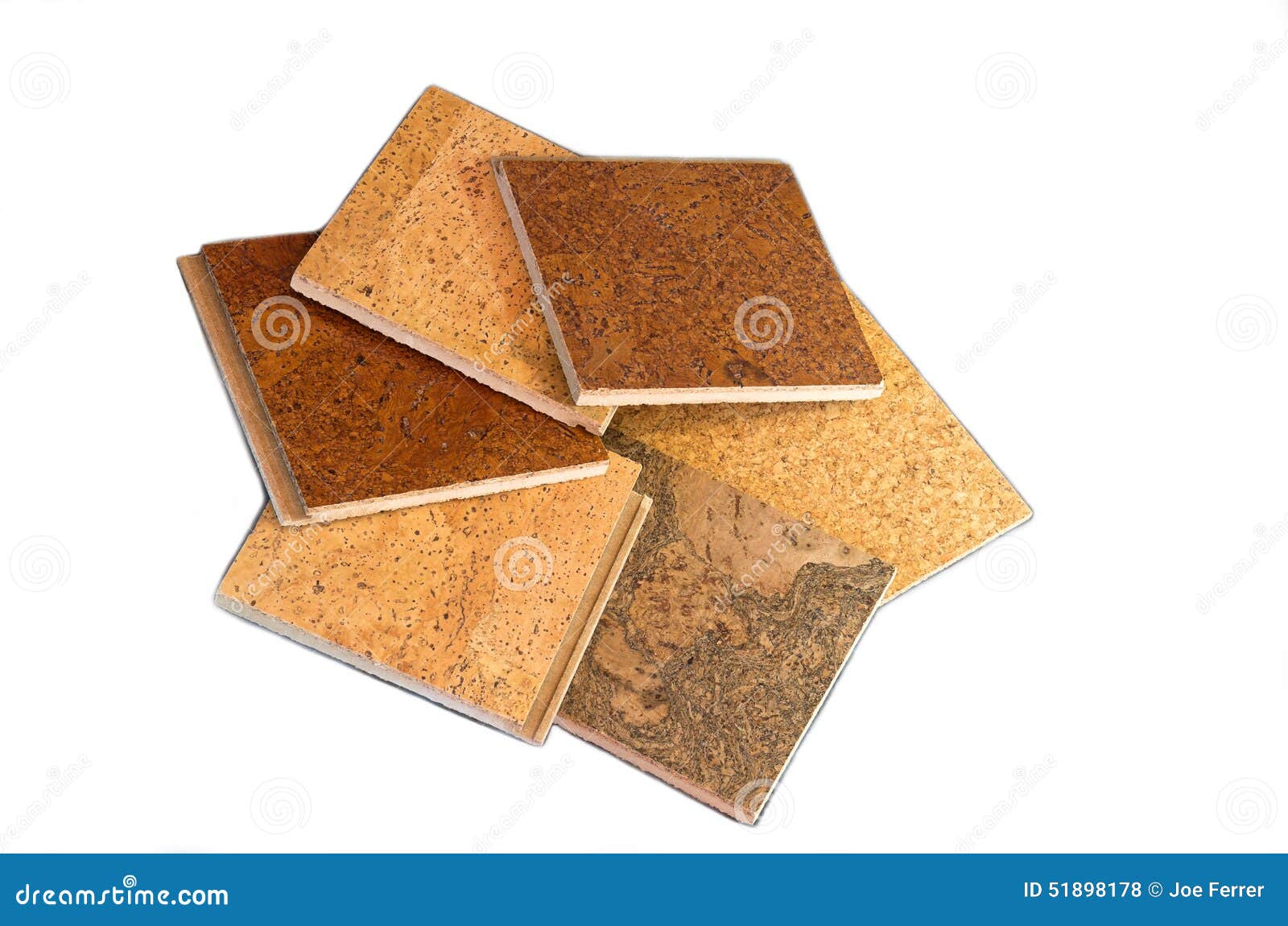 Cork Tiles Against White Background Foto de Stock Imagem de espécie