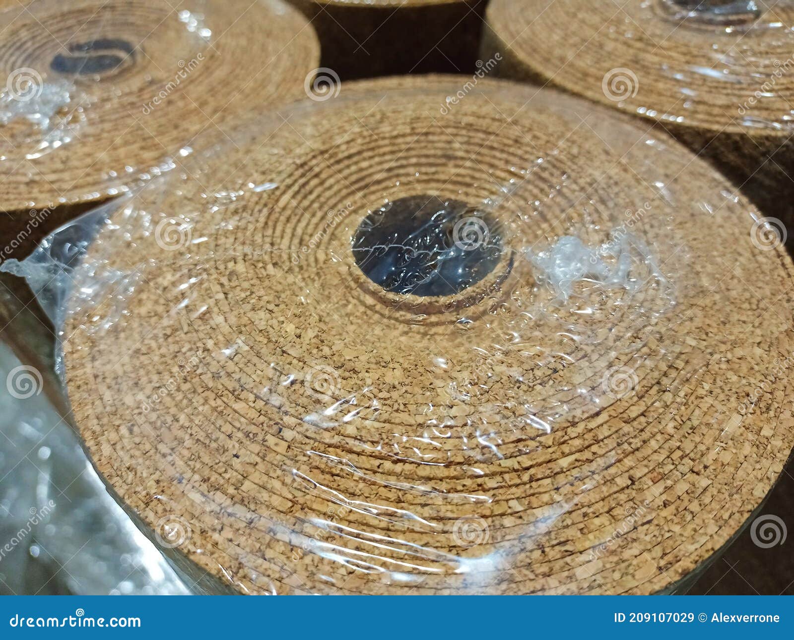 Cork Underlay for Laminate Flooring and LVT. Stock Image Image of