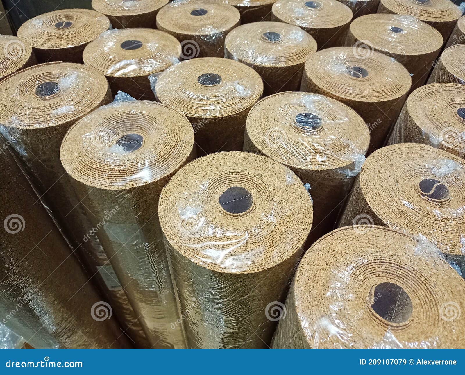 Cork Underlay for Laminate Flooring and LVT. Stock Image Image of