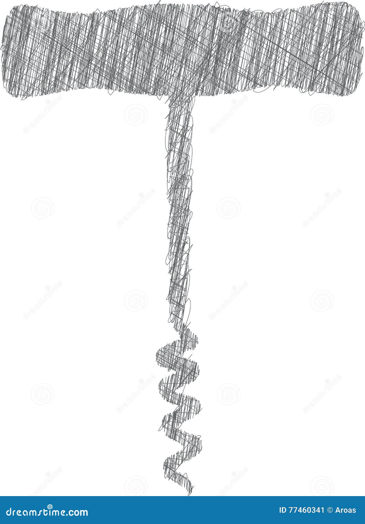 Corkscrew illustration stock vector. Illustration of classic 77460341