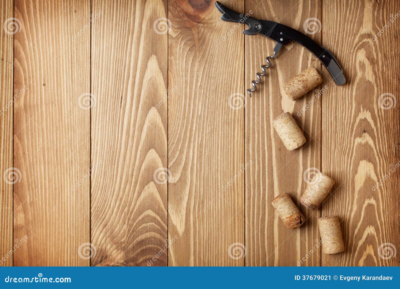 Corkscrew and wine corks stock image. Image of beverage 37679021