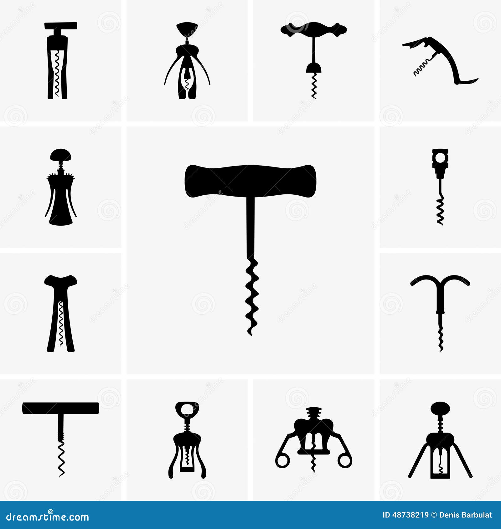 Corkscrews ilustração do vetor. Ilustração de ferramenta 48738219