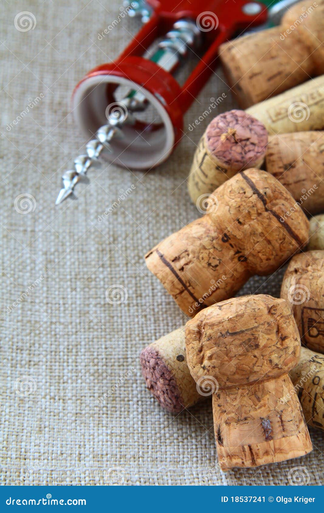 Corkscrews and corks stock image. Image of bark, party 18537241