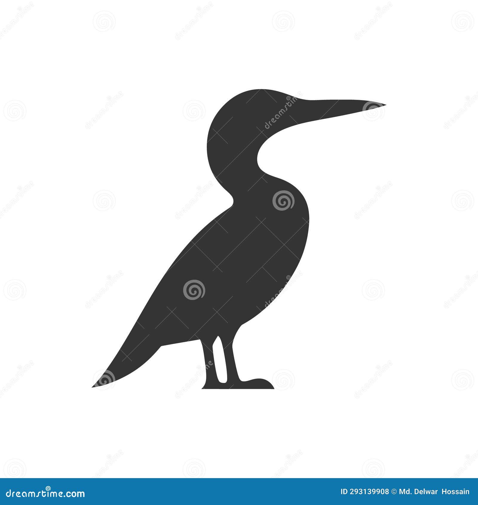 Cormorant bird icon stock vector. Illustration of phalacrocoracidae 293139908