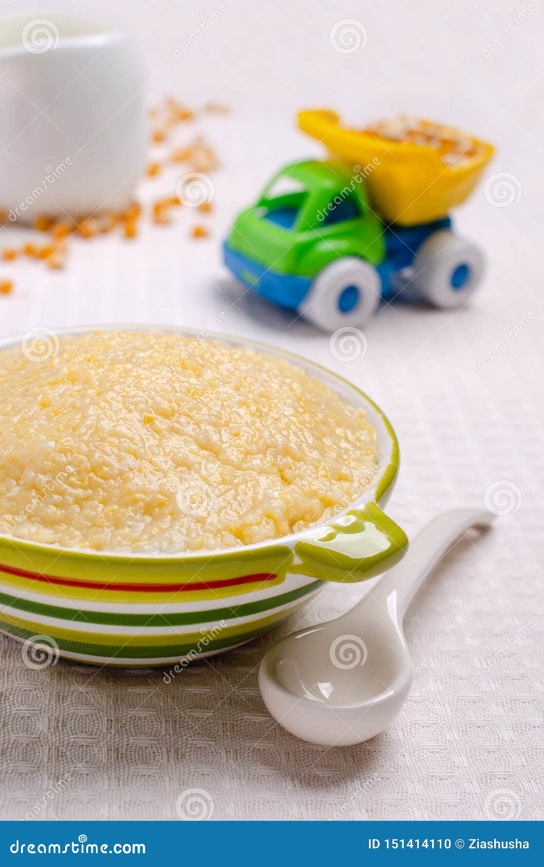 Corn baby porridge stock photo. Image of maize, polenta 151414110
