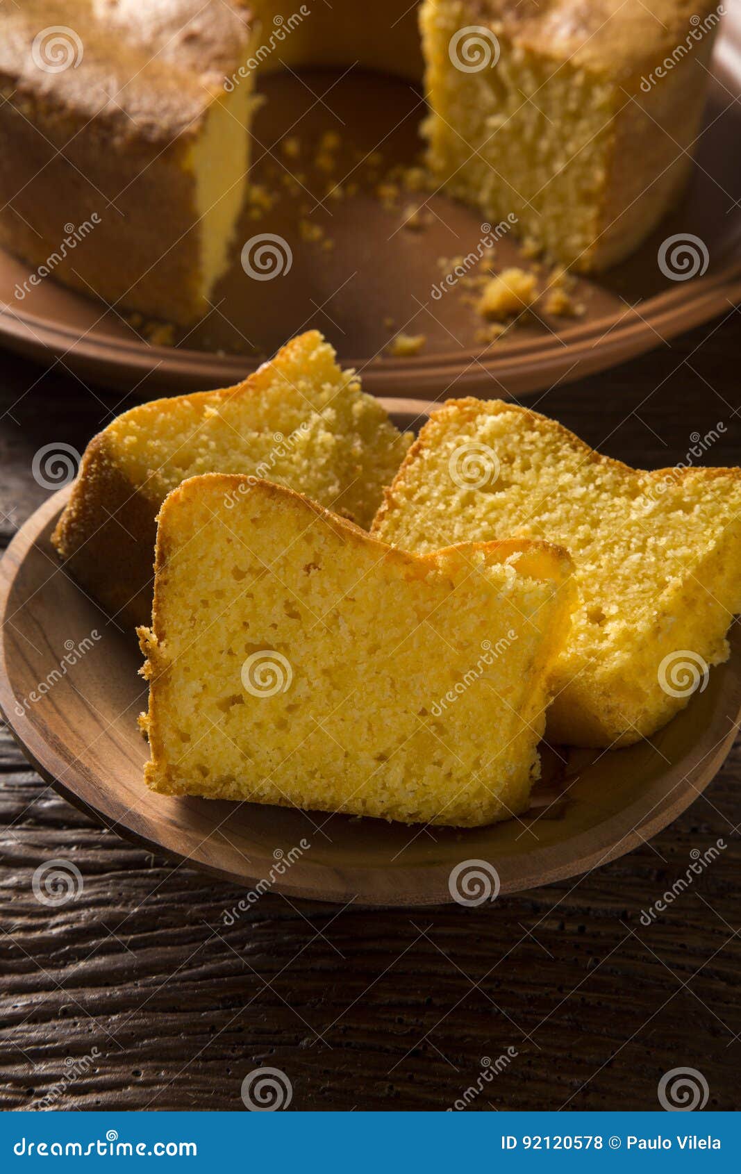 Corn Cake. Traditional Brazilian Treats Made of Corn. Stock Photo
