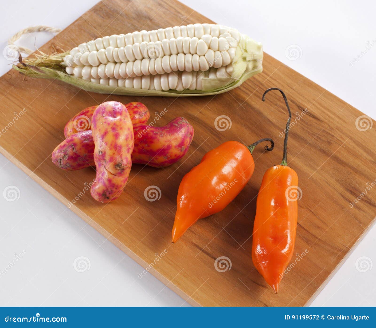 corn,chili and olluco.