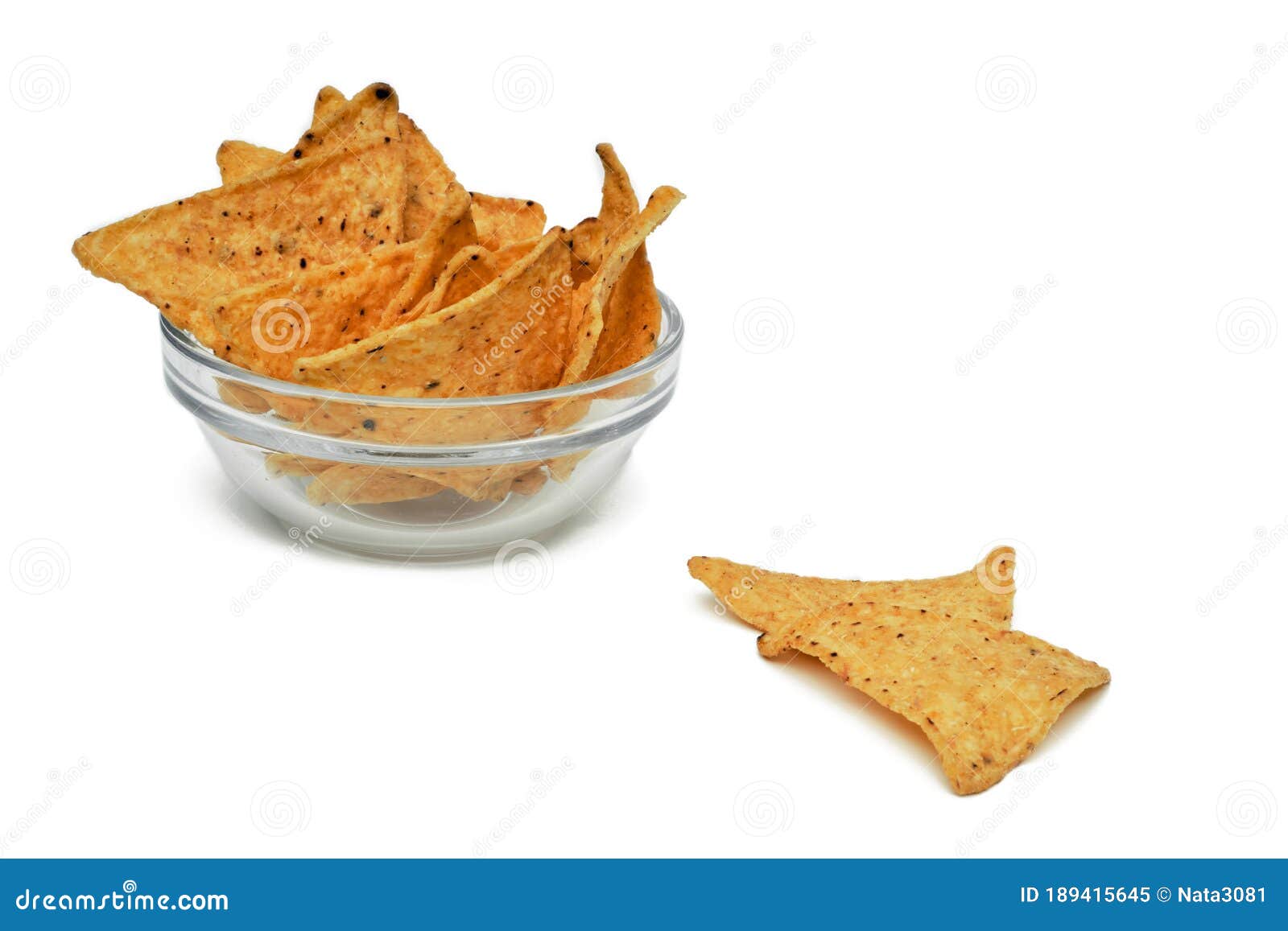 Corn Chips on a White Background. Quick Snack. Stock Image Image of