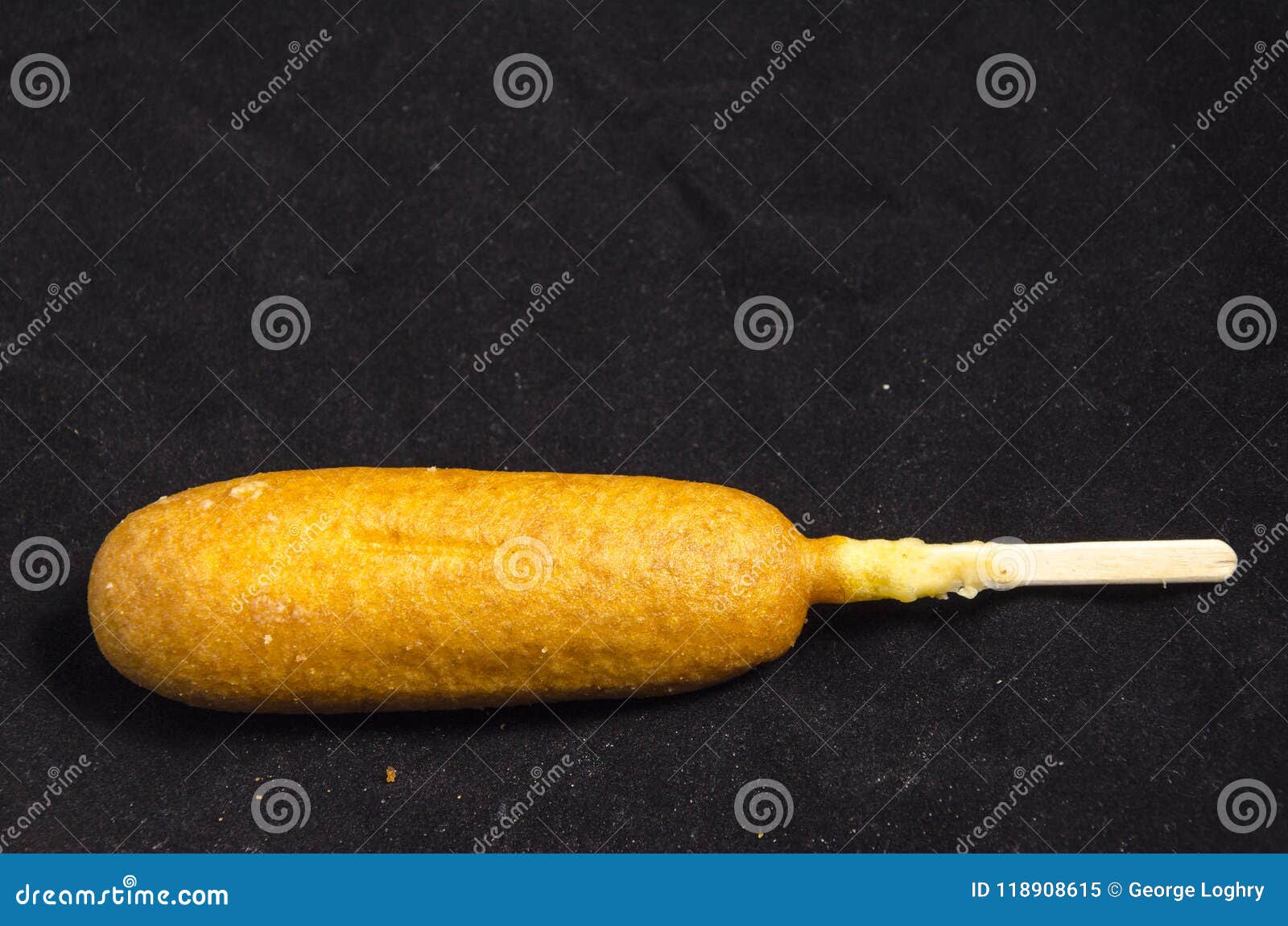 Just One Corn Dog with a Stick Stock Image Image of loghry, united