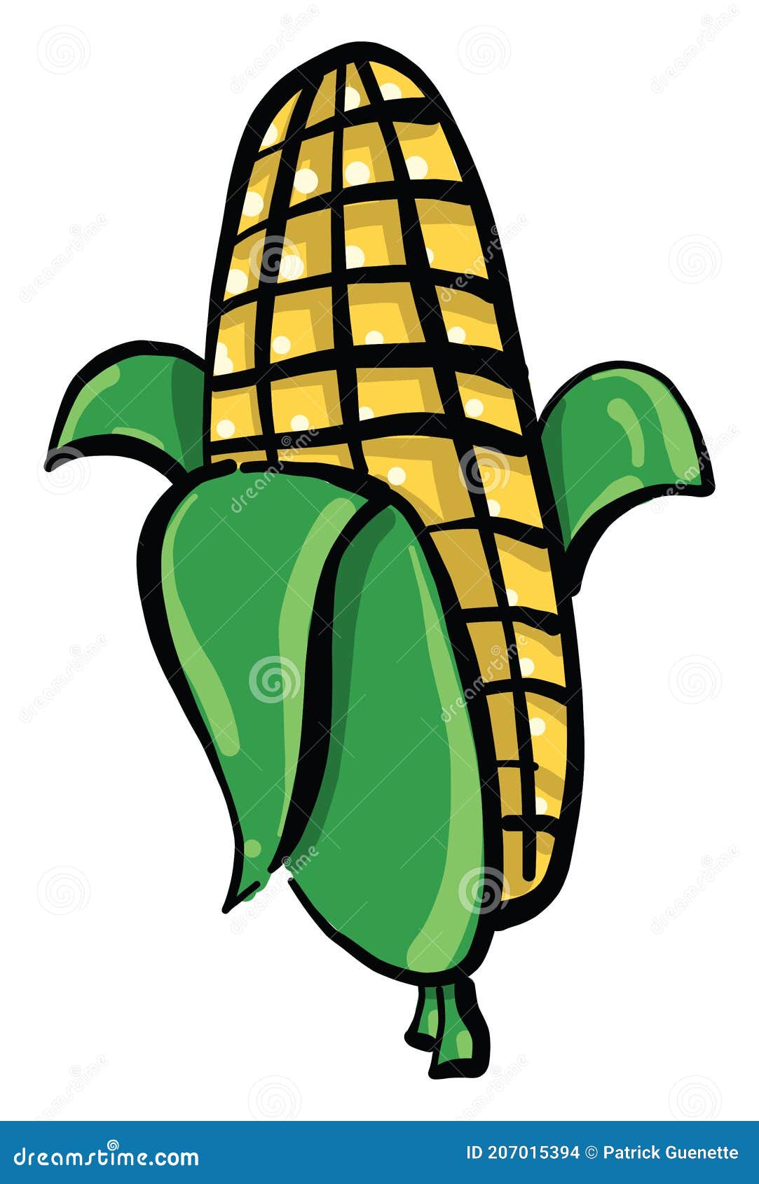 Corn Drawing, Illustration, Vector Stock Vector Illustration of