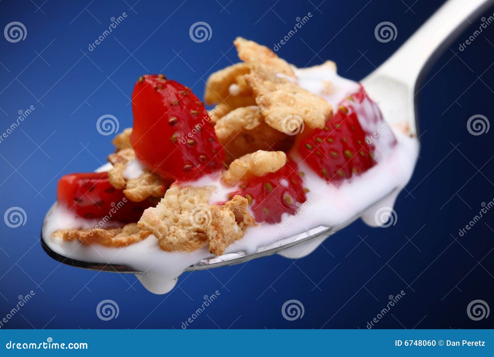 Corn flakes stock photo. Image of natural, blue, fruit 6748060