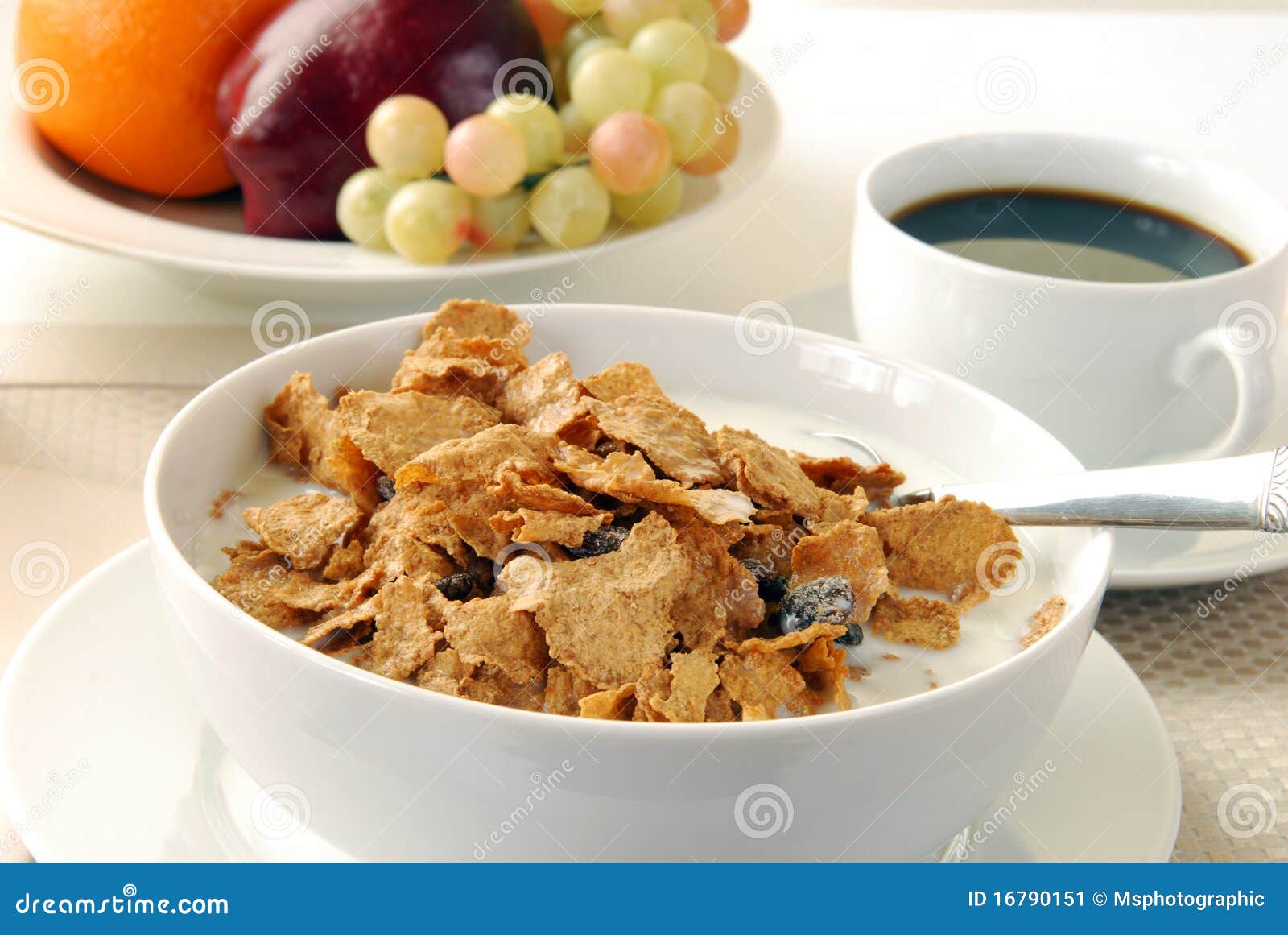Corn flakes and coffee stock image. Image of food, corn 16790151