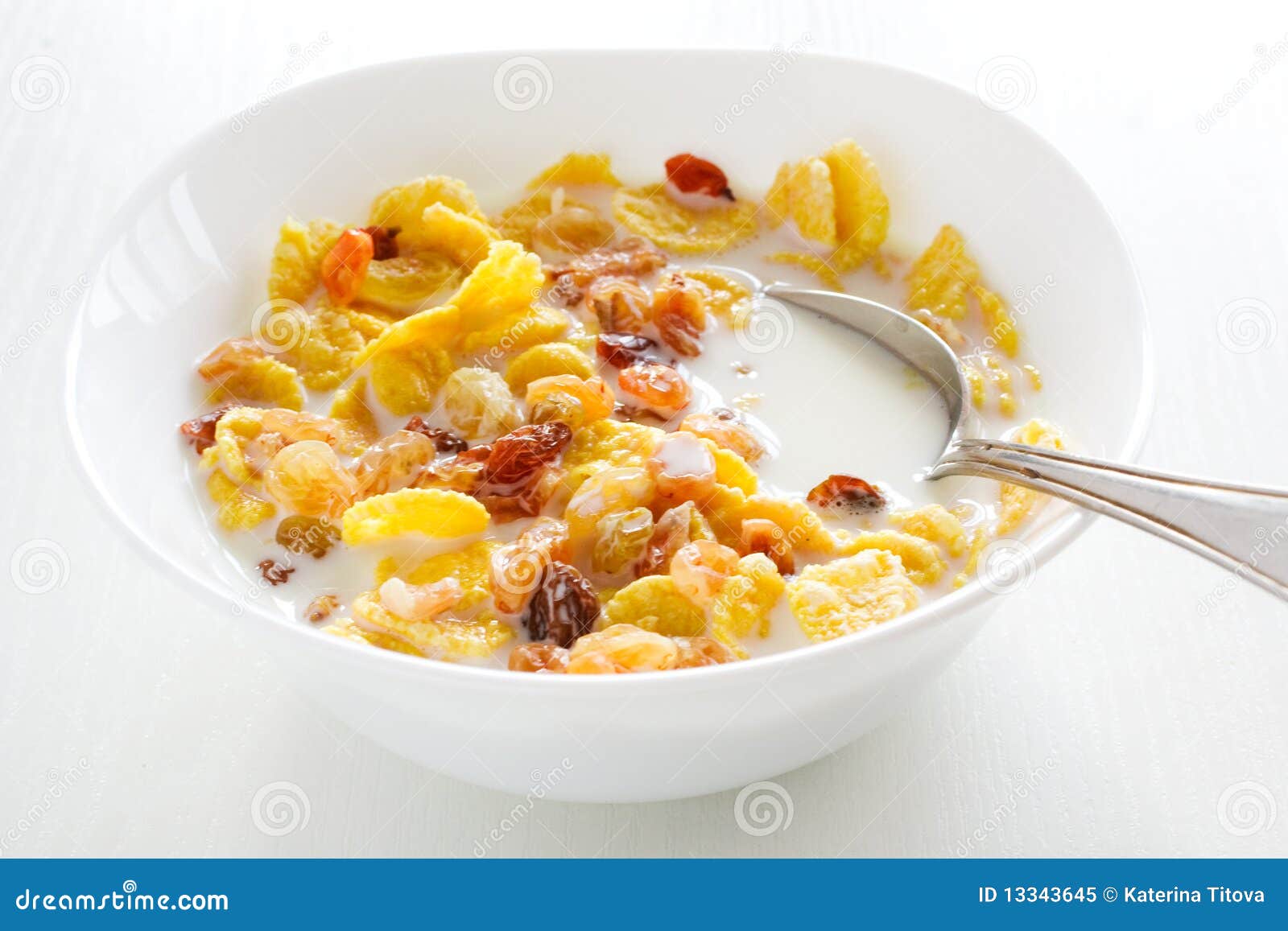 Corn Flakes With Milk Royalty Free Stock Photo Image 13343645
