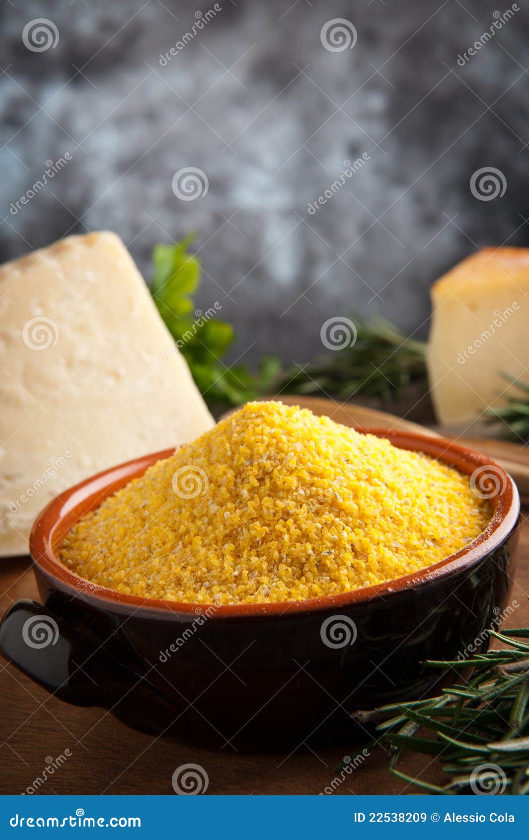 Corn Flour Italian Polenta Stock Image Image of granapadano