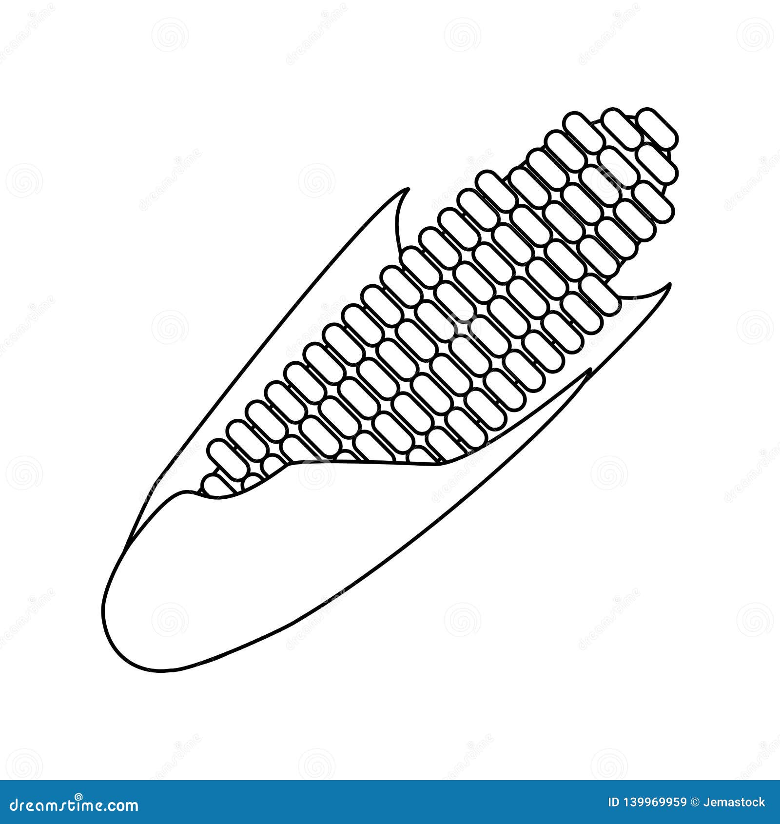 Corn Fresh Vegetable Cartoon Black and White Stock Vector - Illustration of lunch, simplicity: 139969959 Corn Fresh Vegetable Cartoon Black and White Stock Vector - Illustration of lunch, simplicity: 139969959