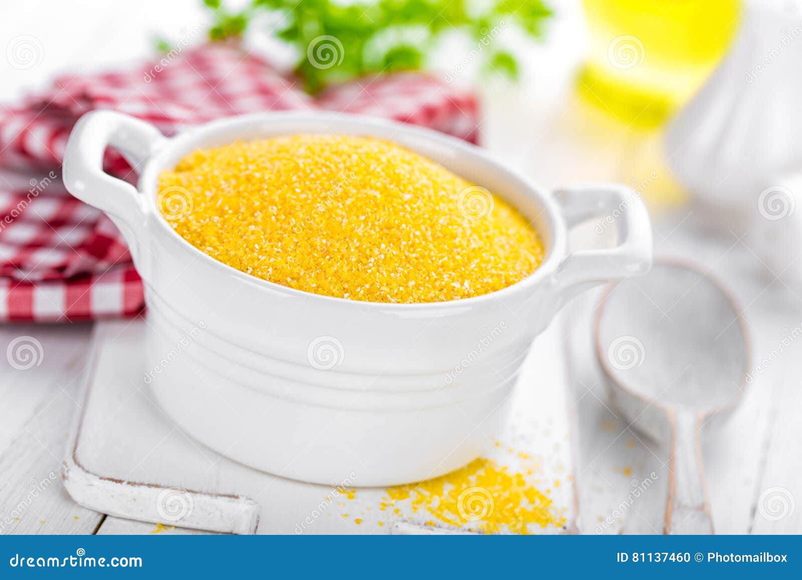 Corn grits stock photo. Image of organic, white, flour 81137460