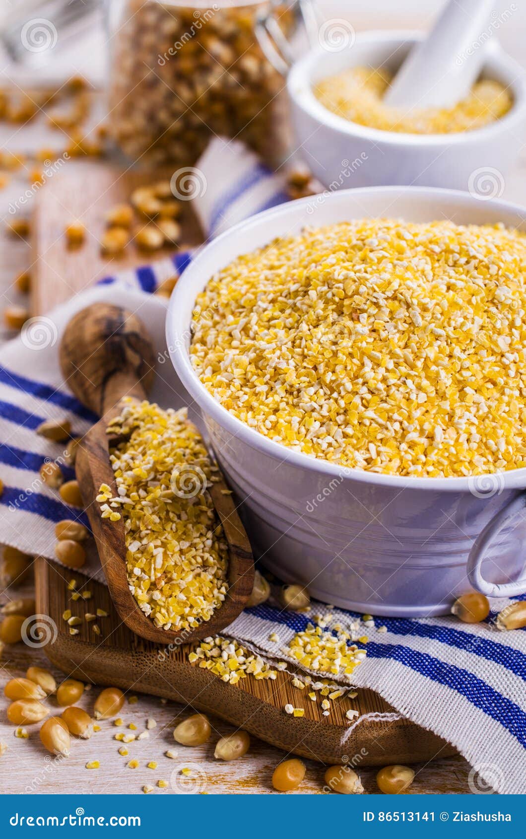 Corn grits and seeds stock image. Image of flour, meal 86513141