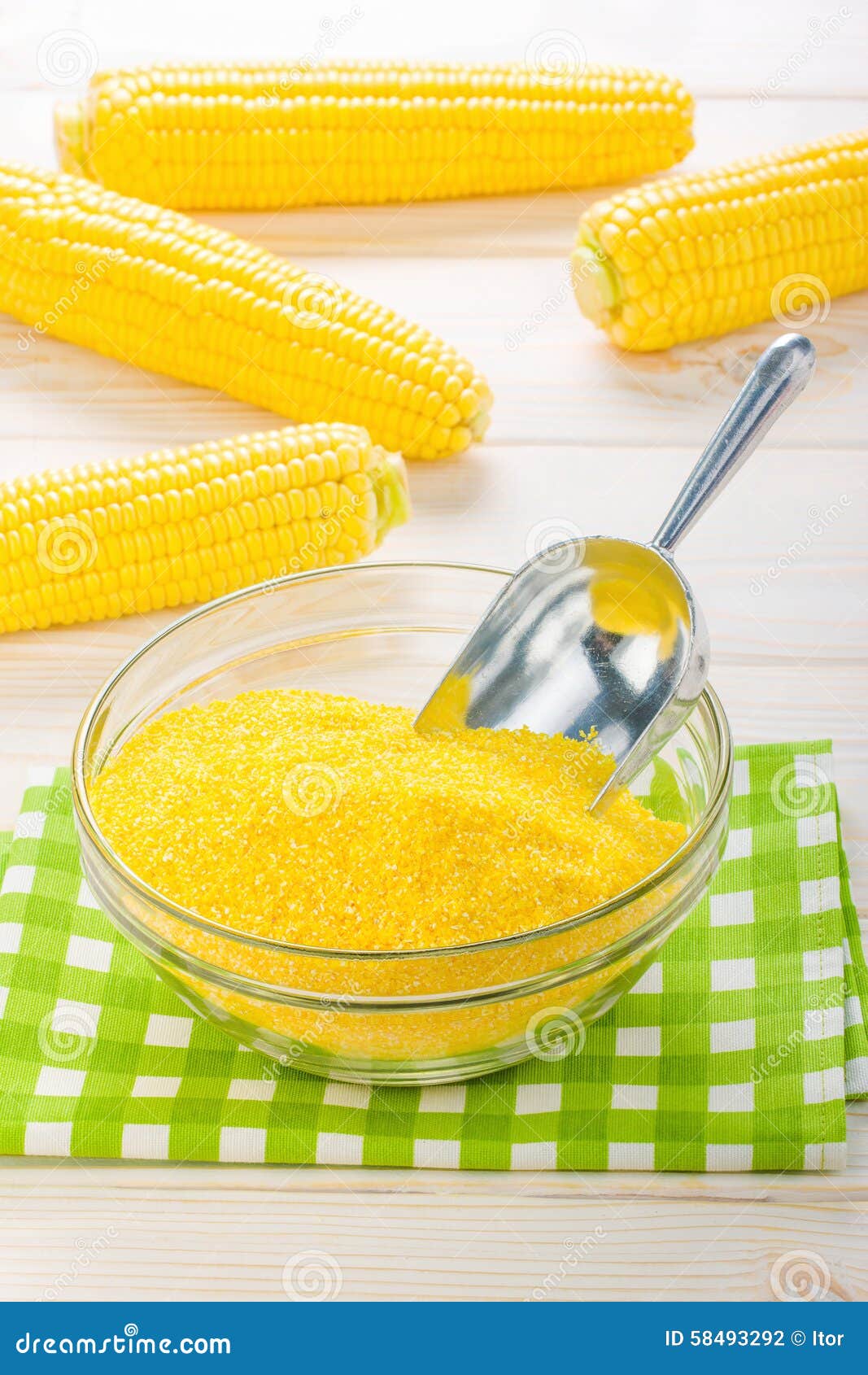 Corn Grits on a Wooden Background Stock Photo Image of grain, mellow