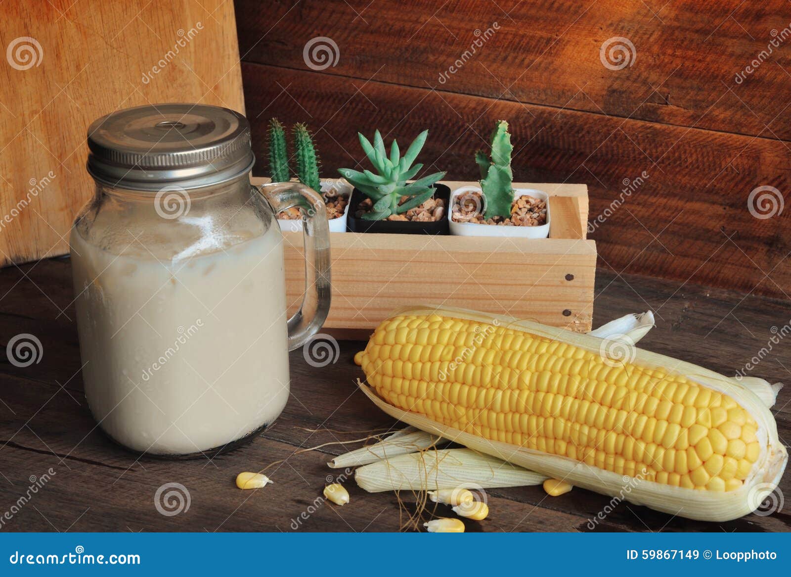 Corn juice stock image. Image of healthy, wood, vegetarian 59867149