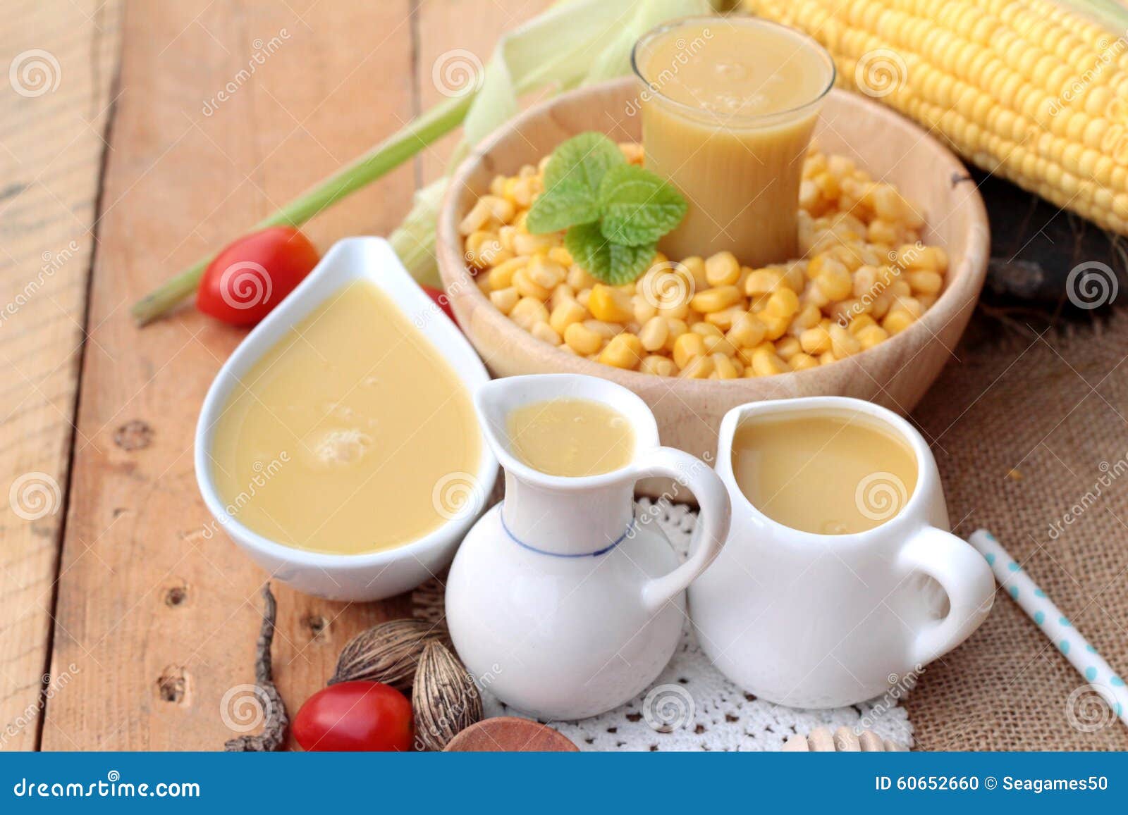 Corn Milk and Fresh Sweet Corn Juice Delicious. Stock Photo Image of