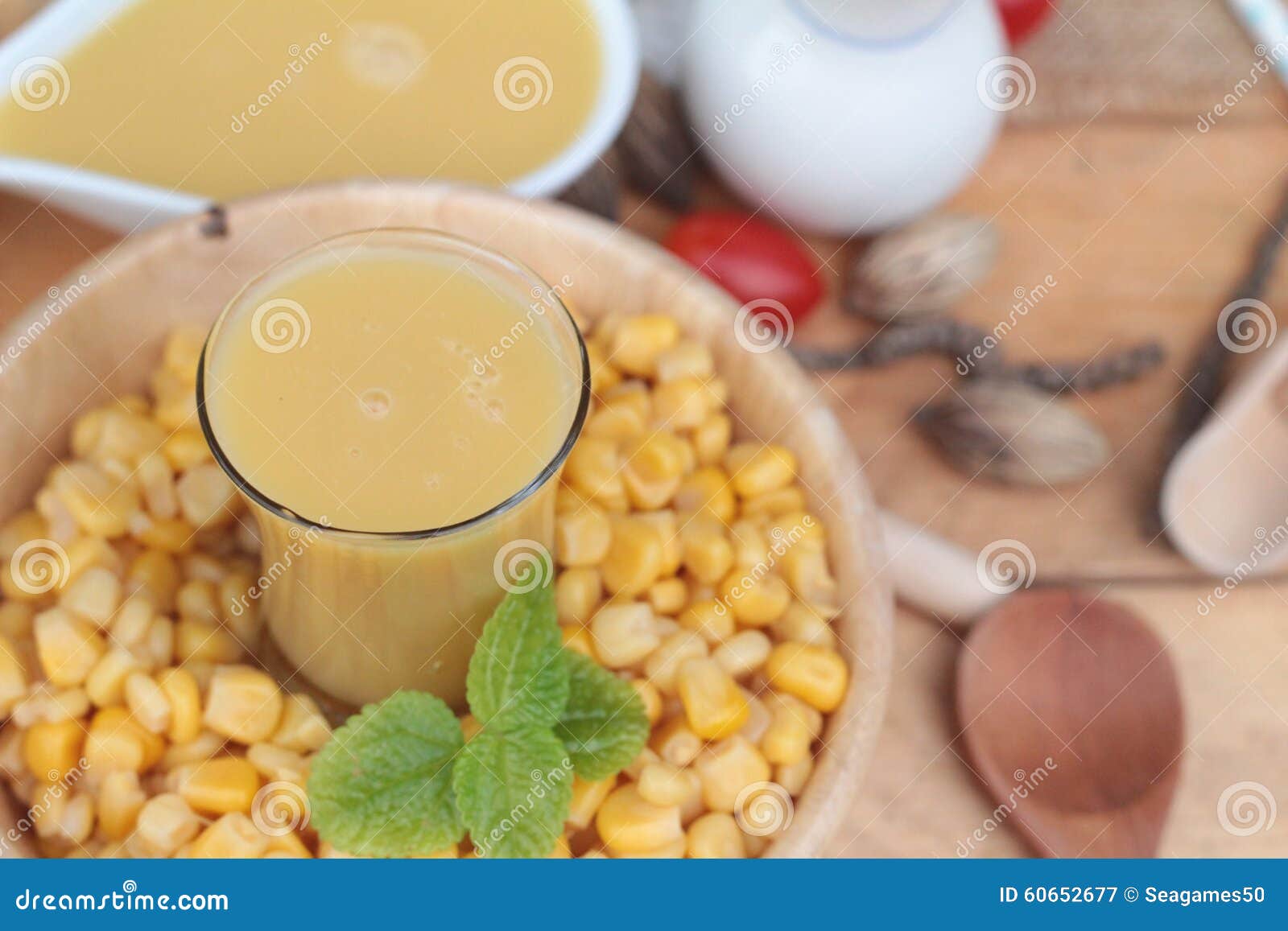 Corn Milk and Fresh Sweet Corn Juice Delicious. Stock Image Image of