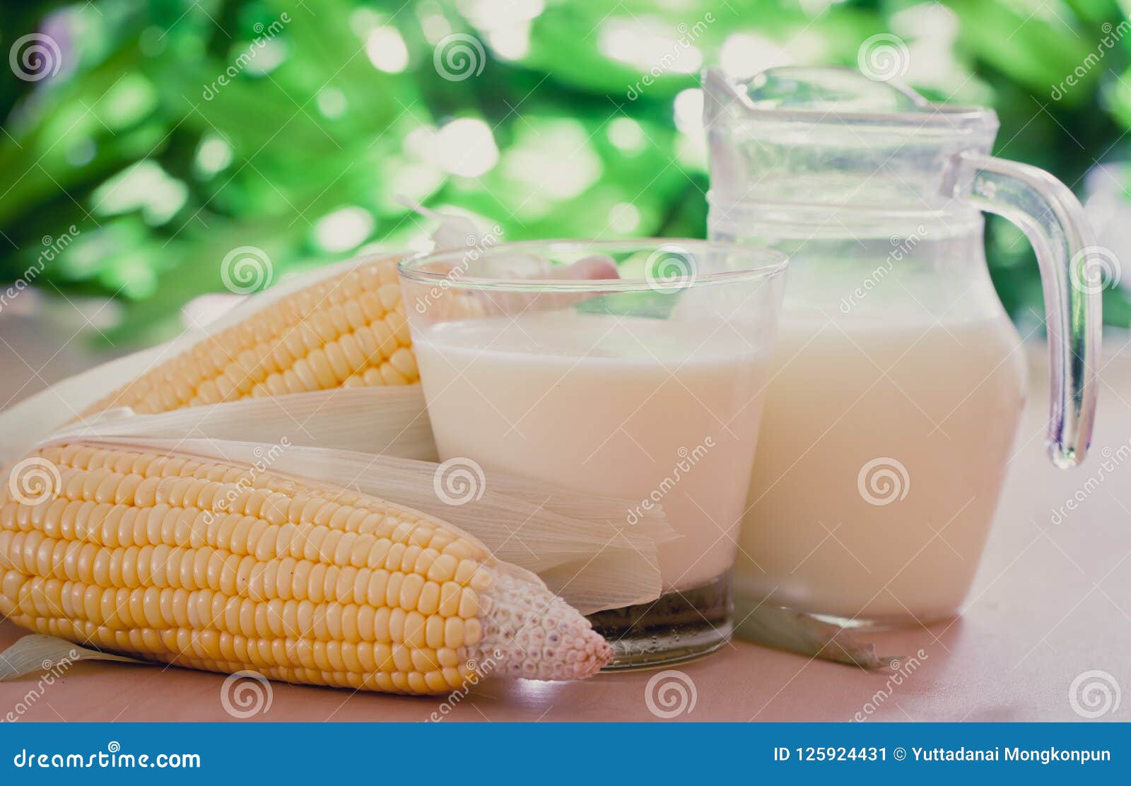 Corn milk with sweet corn stock image. Image of grain 125924431