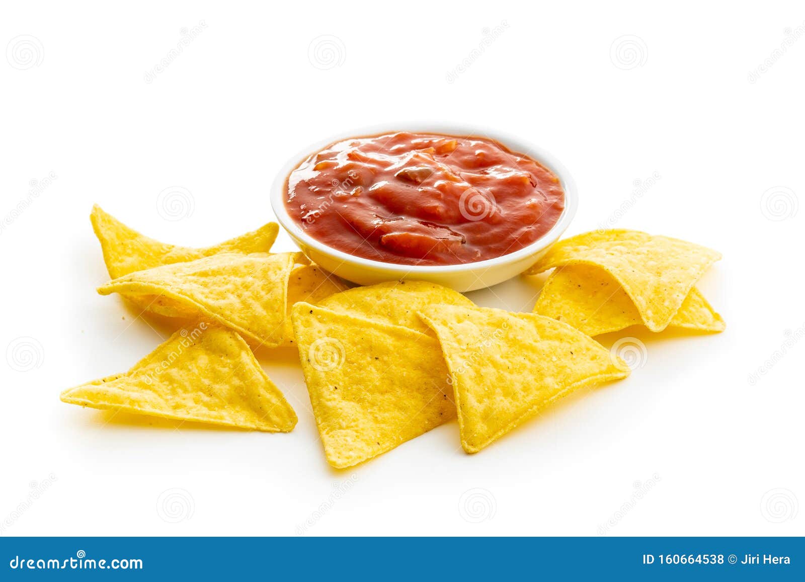 Corn Nacho Chips and Tomato Dip Stock Photo Image of salty, cheese
