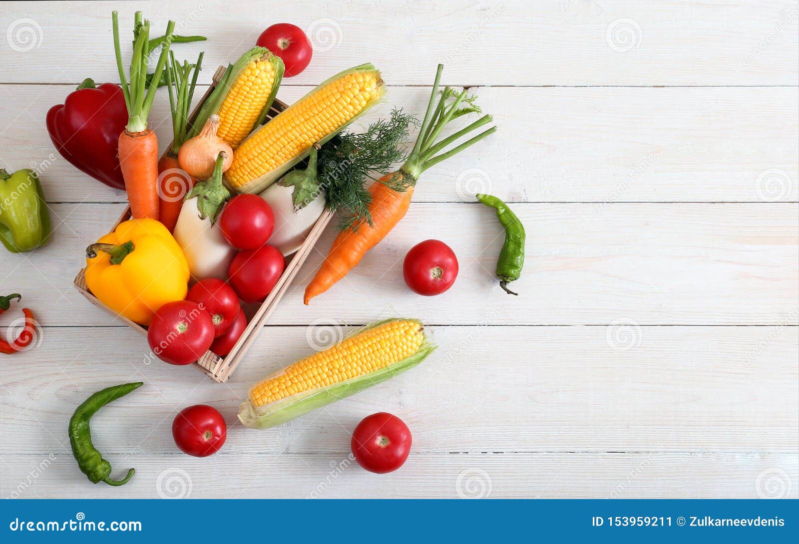 Corn, Pepper, Carrot, Eggplant, Tomato, Onion Stock Image - Image of ...