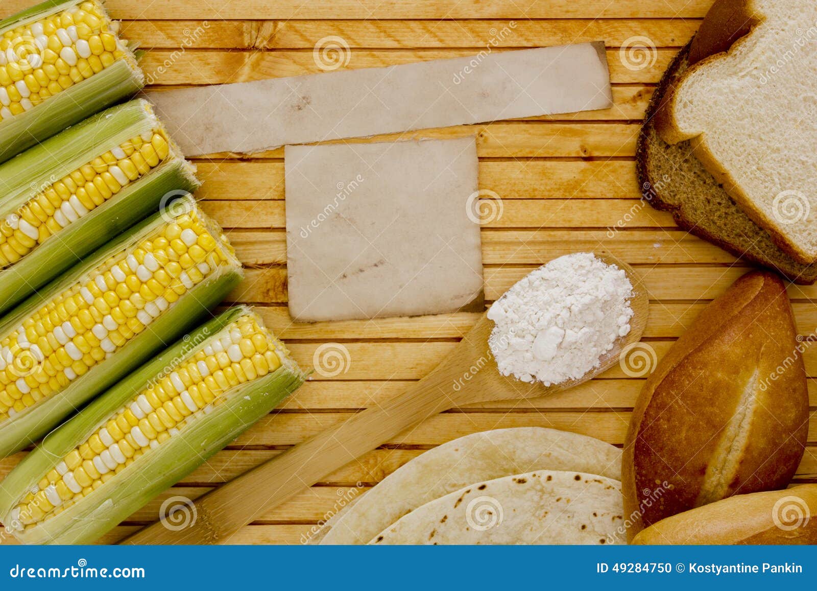 Corn starch with corn stock photo. Image of classical 49284750