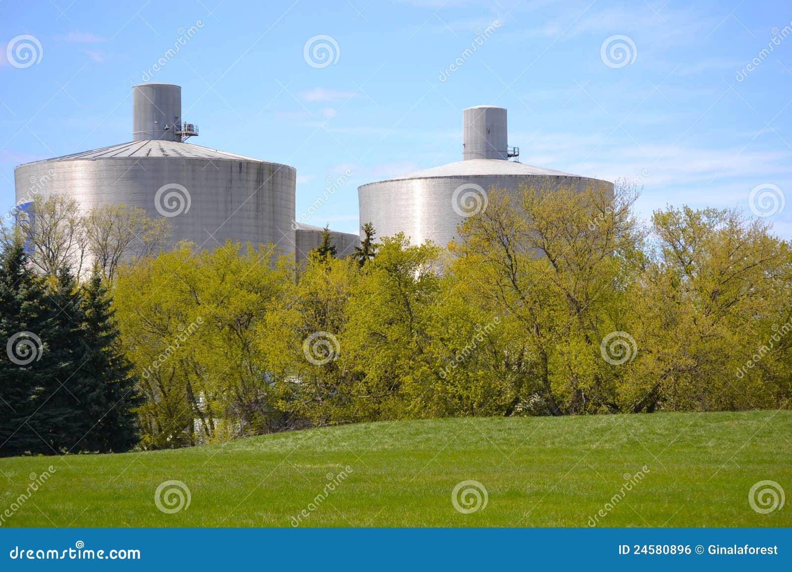 Corn storage bins stock photo. Image of agriculture, bins 24580896