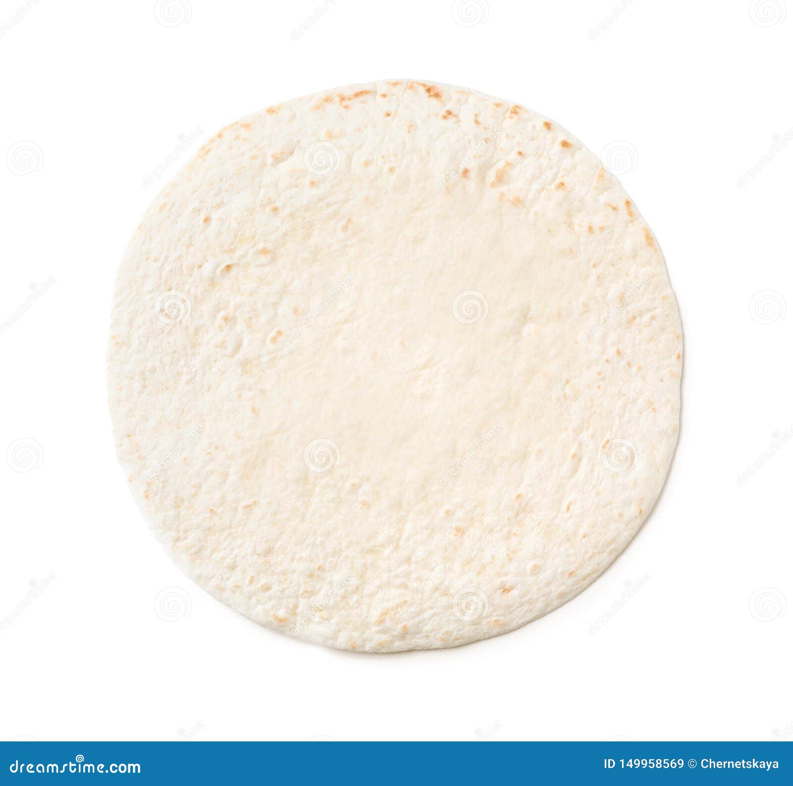 Corn Tortilla On White Background. Unleavened Bread RoyaltyFree Stock
