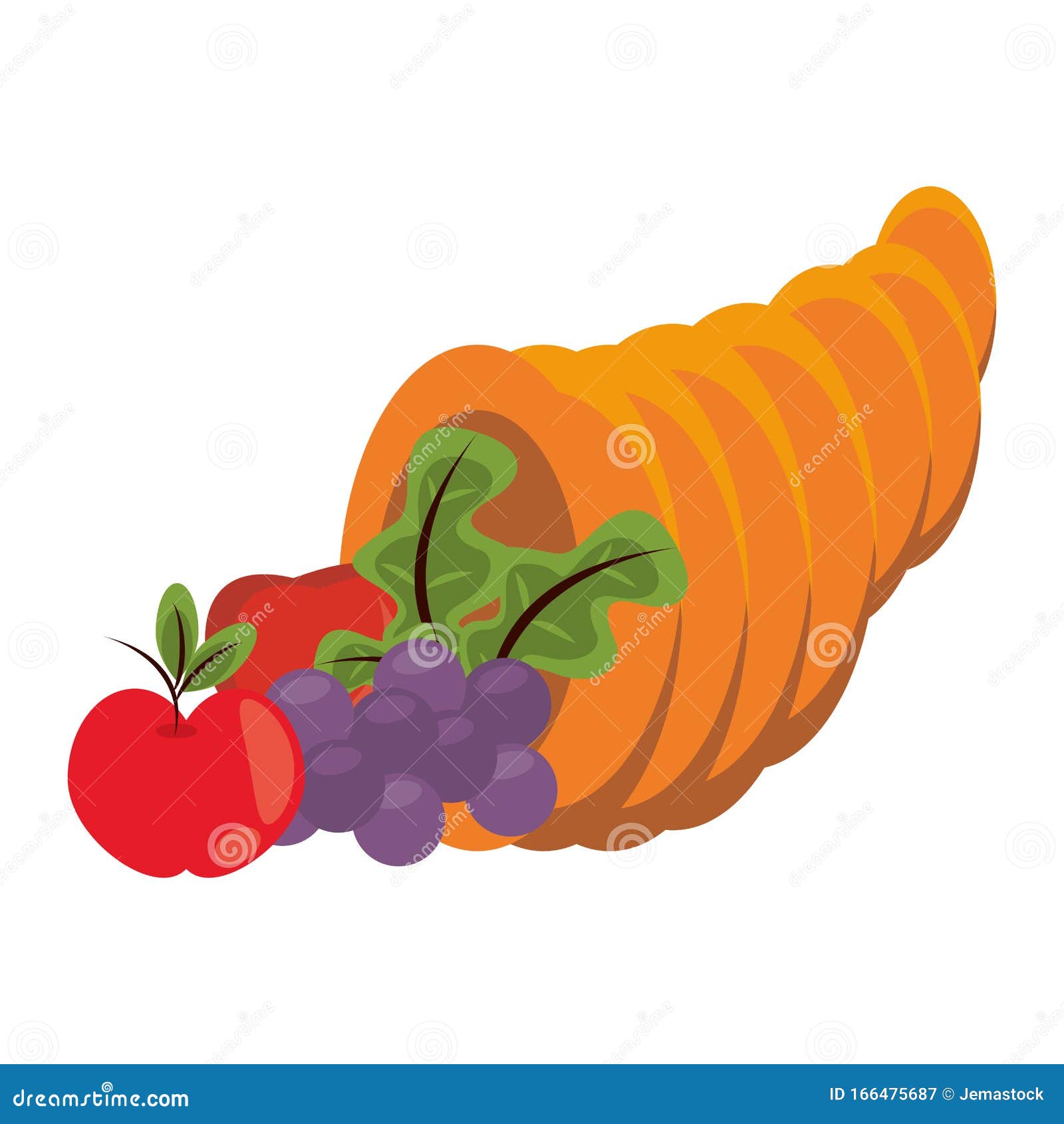 Corna D Autunno Con Frutta Illustrazione Vettoriale Illustrazione Di Corno 166475687