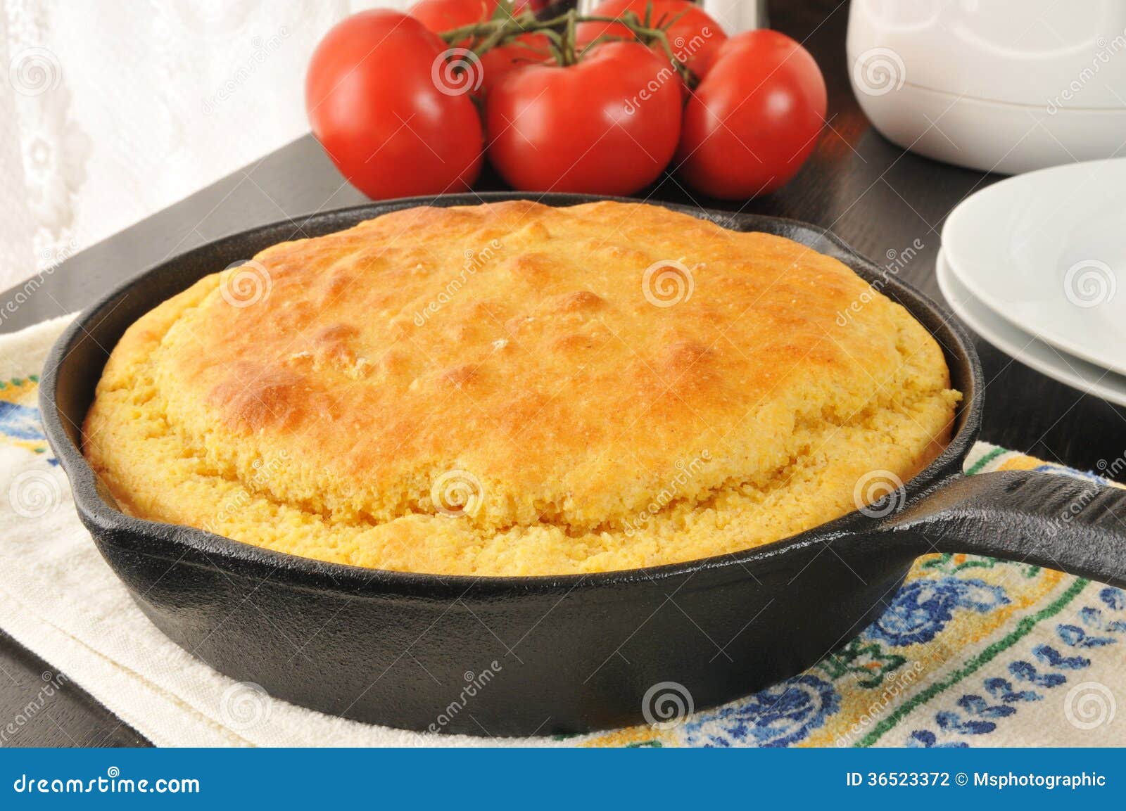 Cornbread in a Cast Iron Skillet Stock Photo Image of fresh