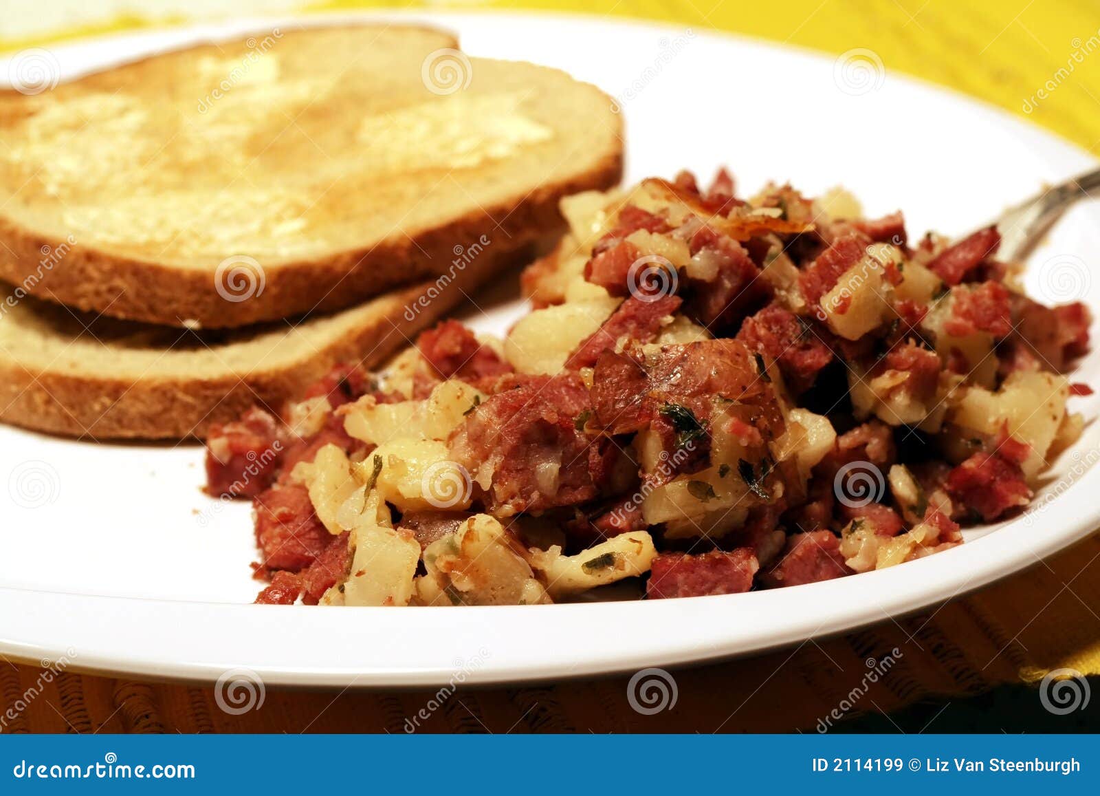 Corned Beef Hash stock image. Image of potatoes, diced 2114199