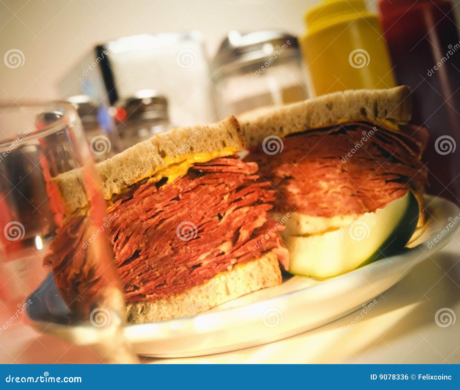 Corned beef on rye stock photo. Image of bread, beef, unhealthy 9078336