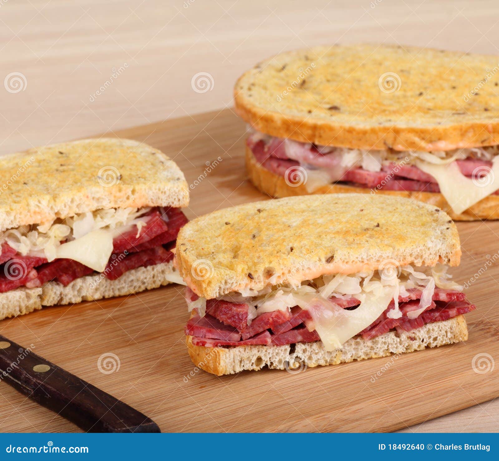 Corned Beef Sandwiches stock photo. Image of corned, food 18492640