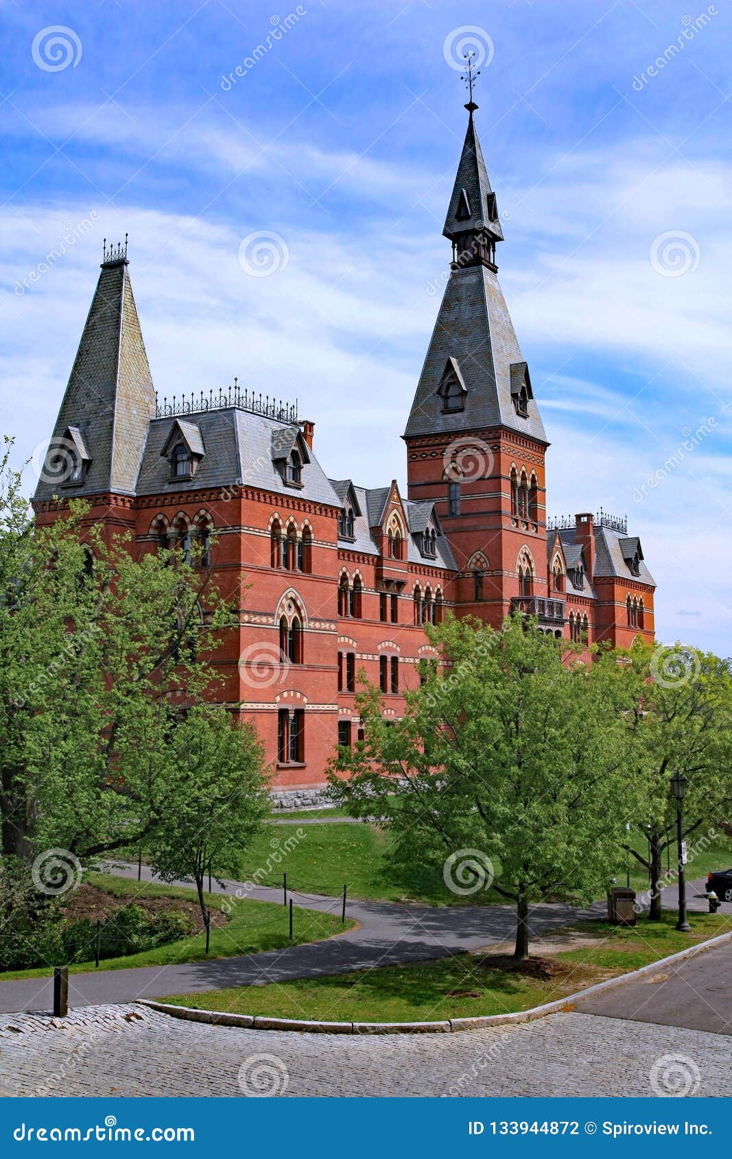 Cornell University, Sage Hall Stock Photo - Image of gothic, campus ...