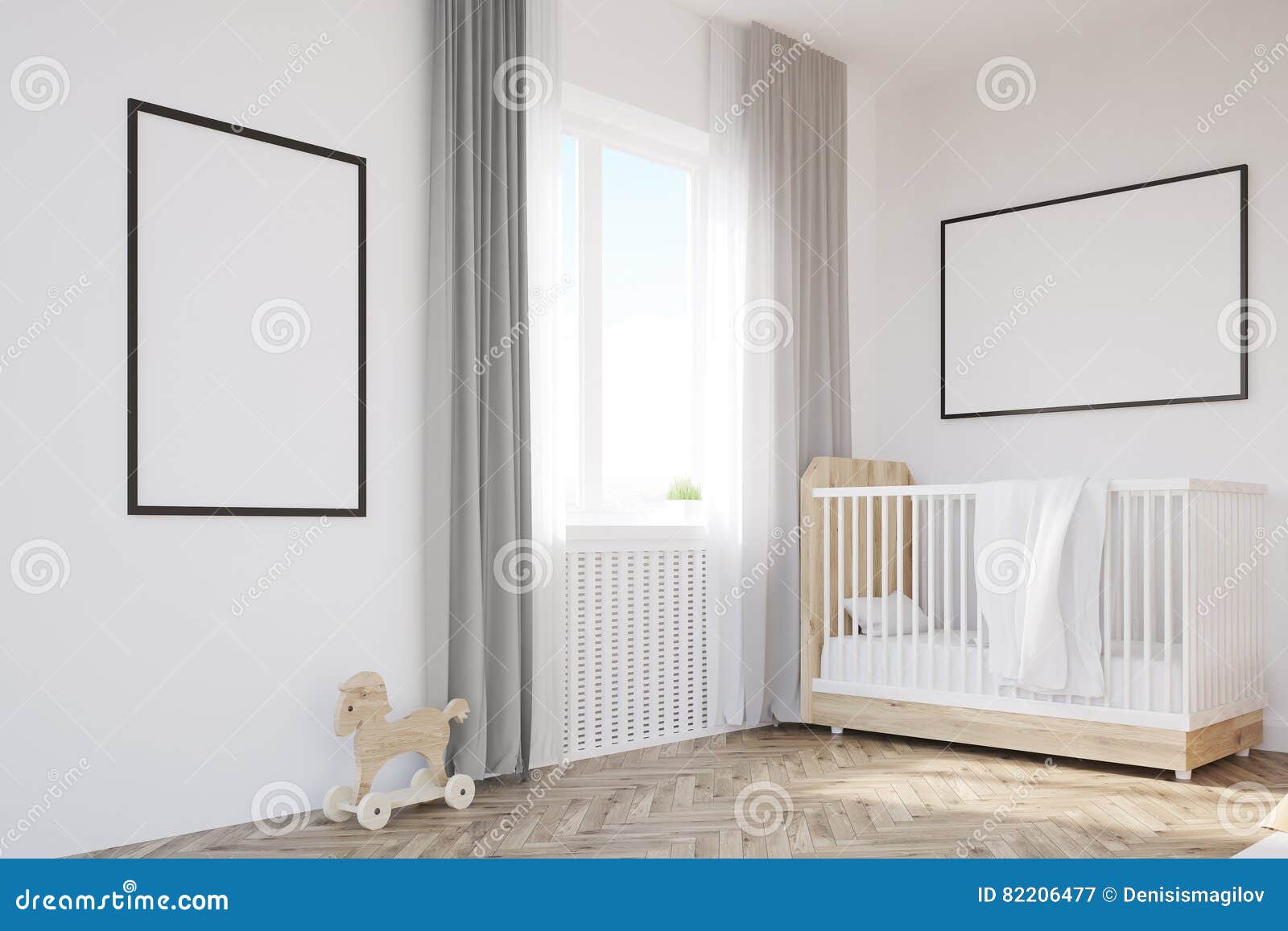 crib in corner of room