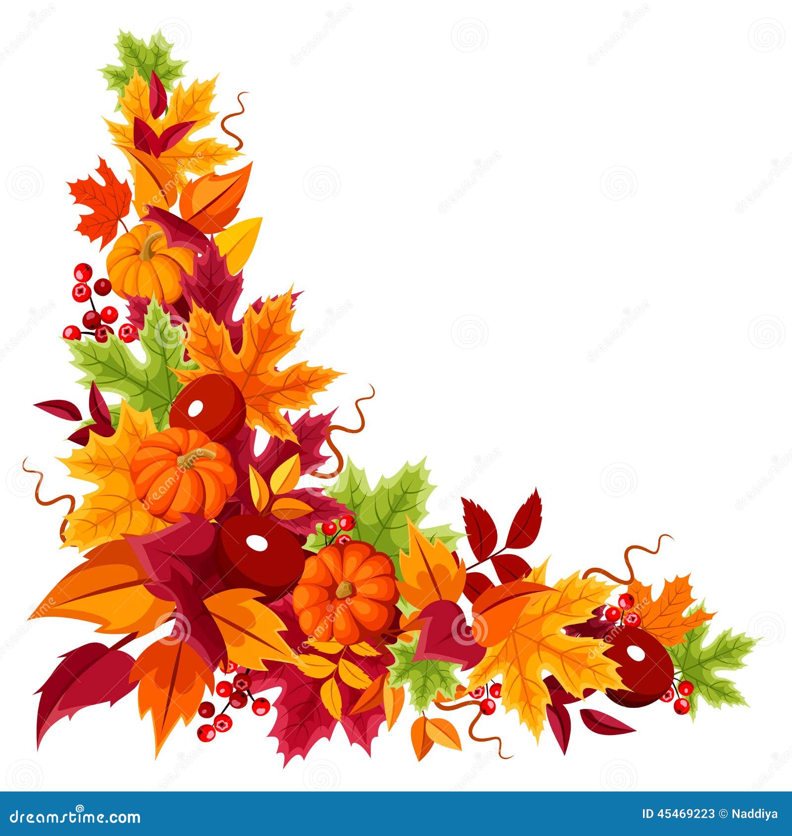 clip art fall leaves pumpkins - photo #31