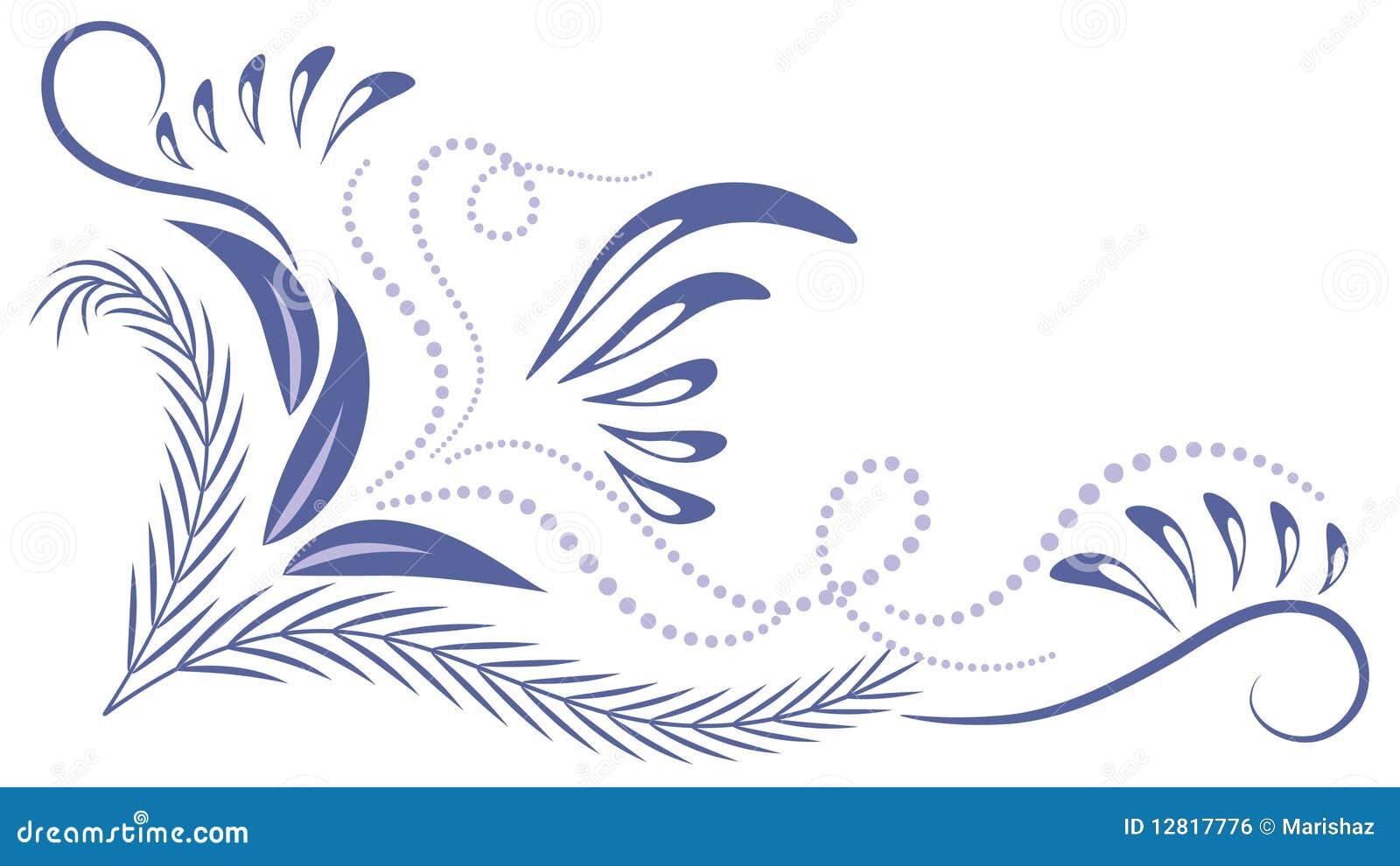 Corner decorative ornament stock vector. Illustration of plant - 12817776, image size:1600x990