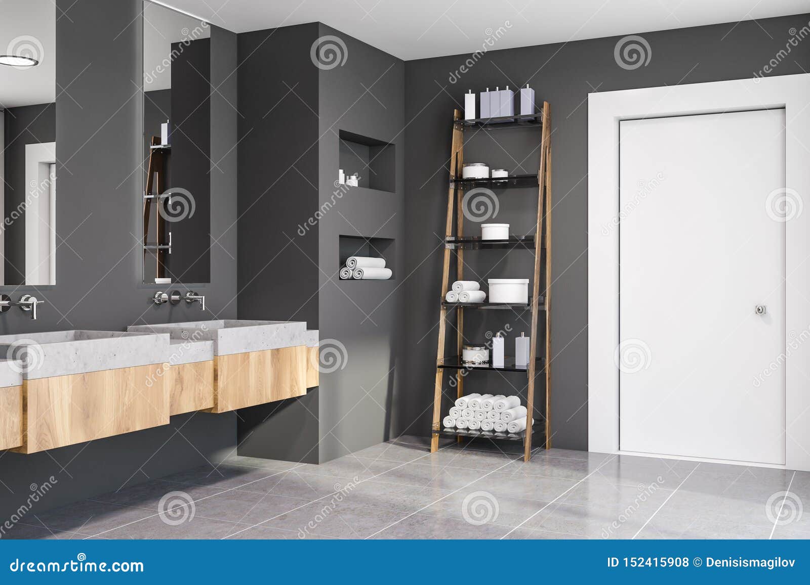 Corner Of Grey Bathroom