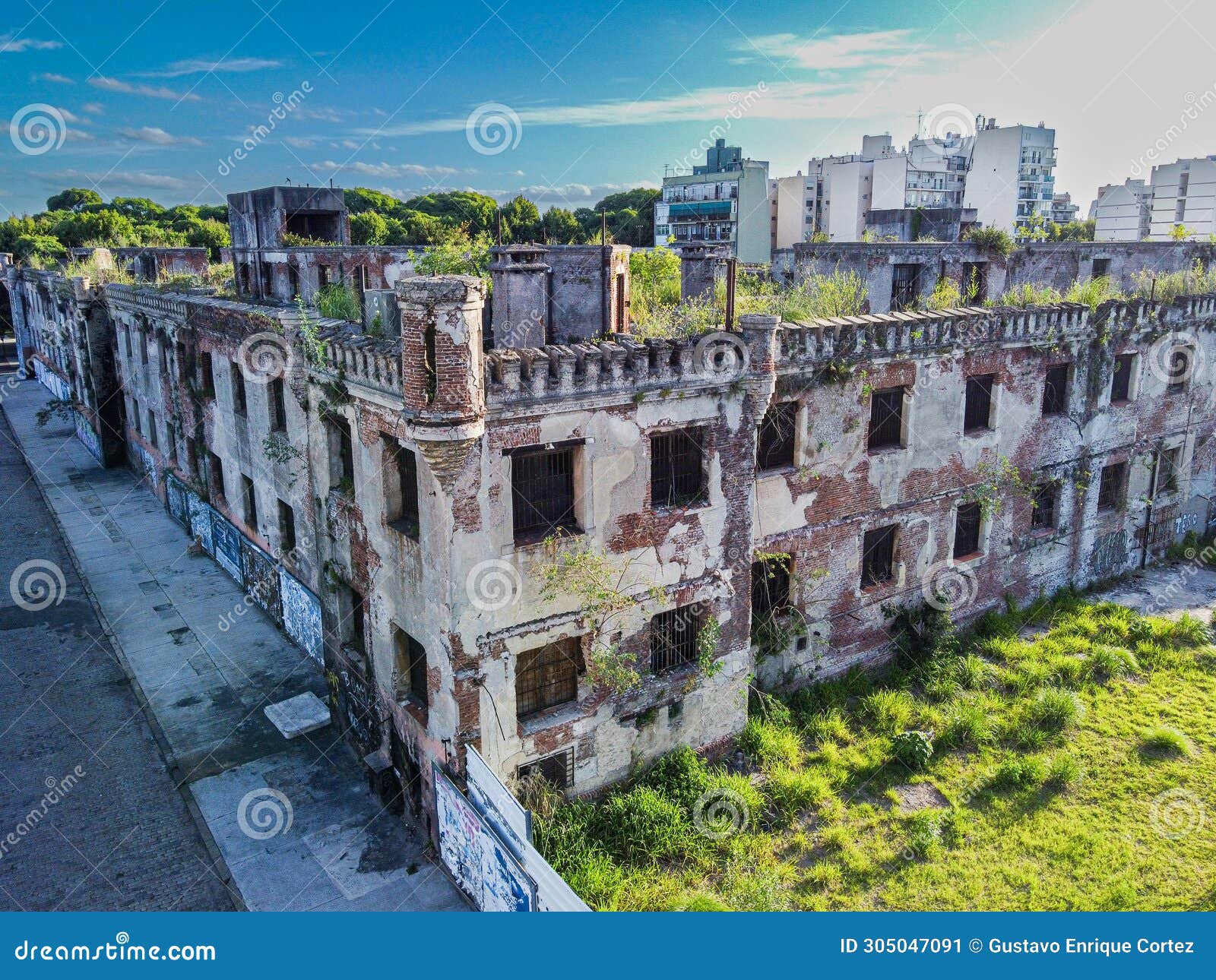 corner of the historic and abandoned carcel de caseros