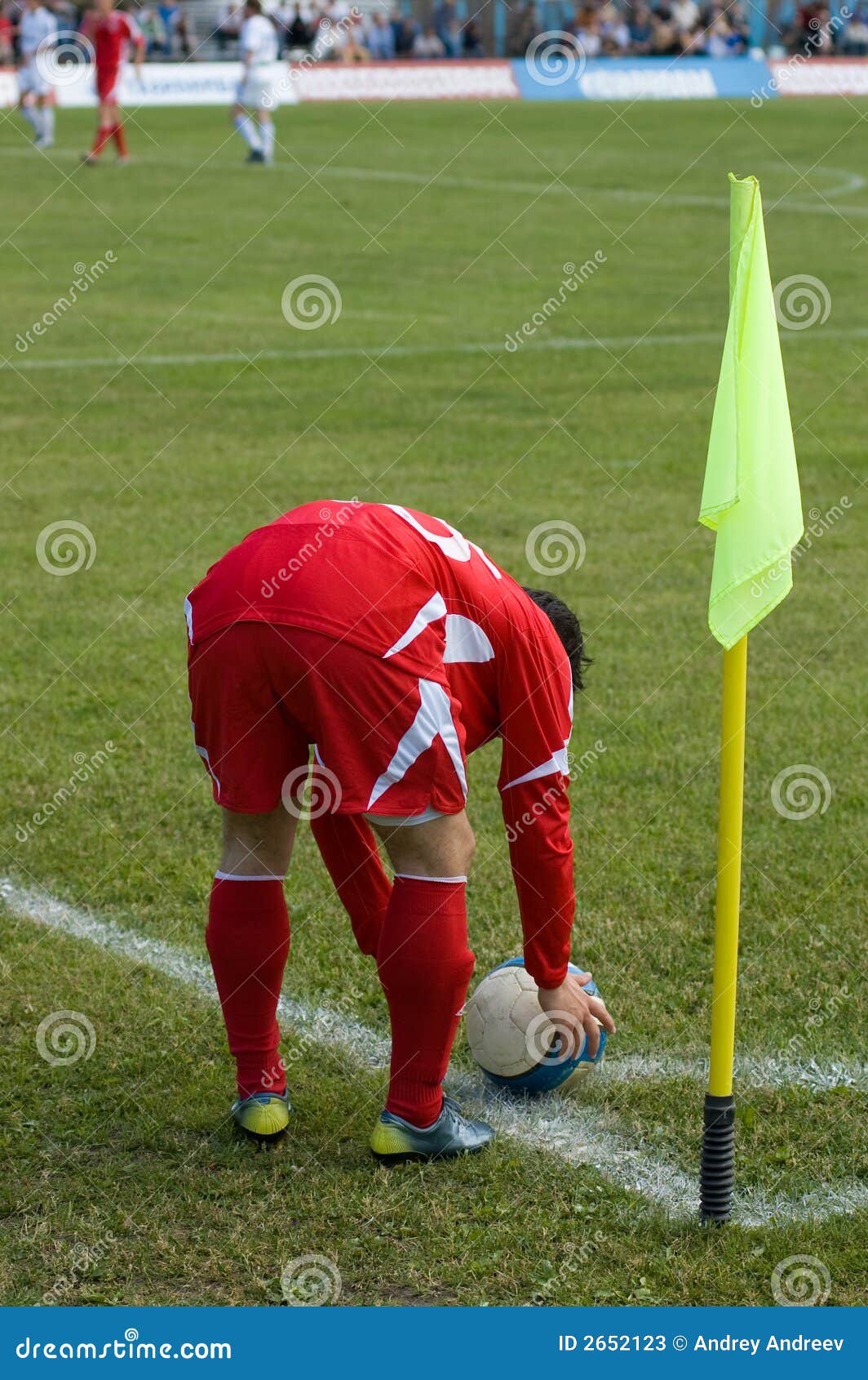 Corner kick stock image. Image of football, shooting, team - 2652123