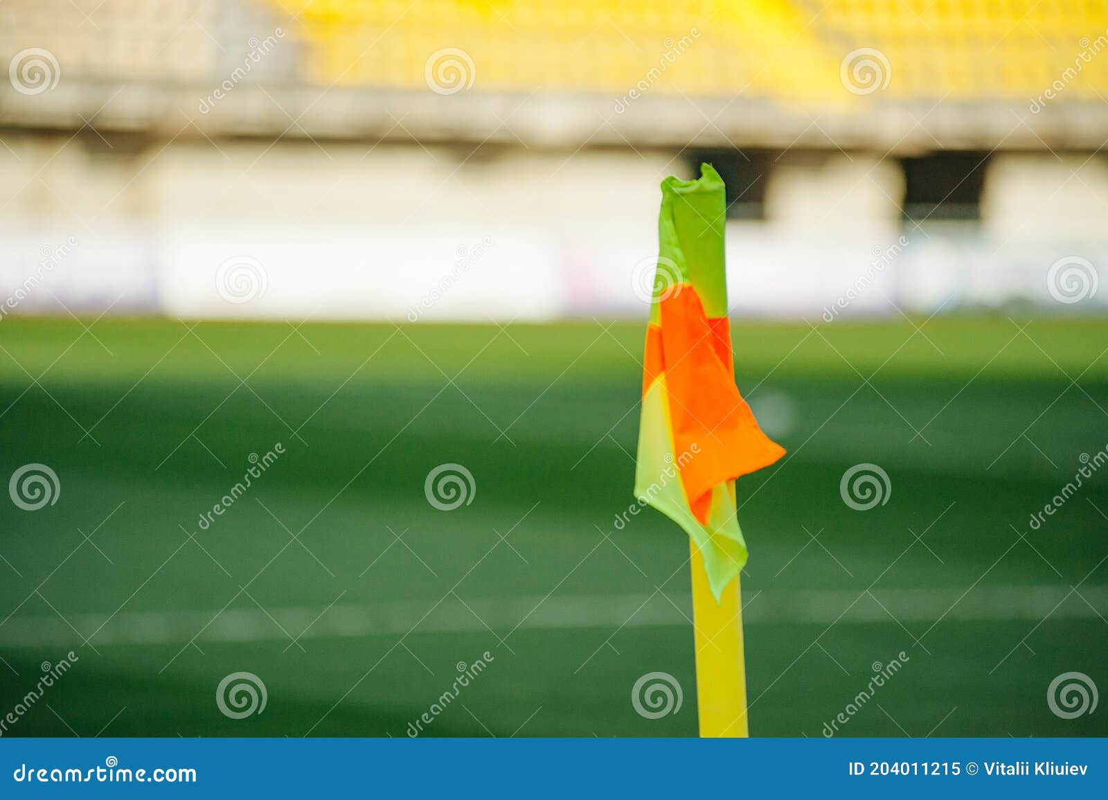 Corner Kick of Football Field with Flag Stock Image Image of sign