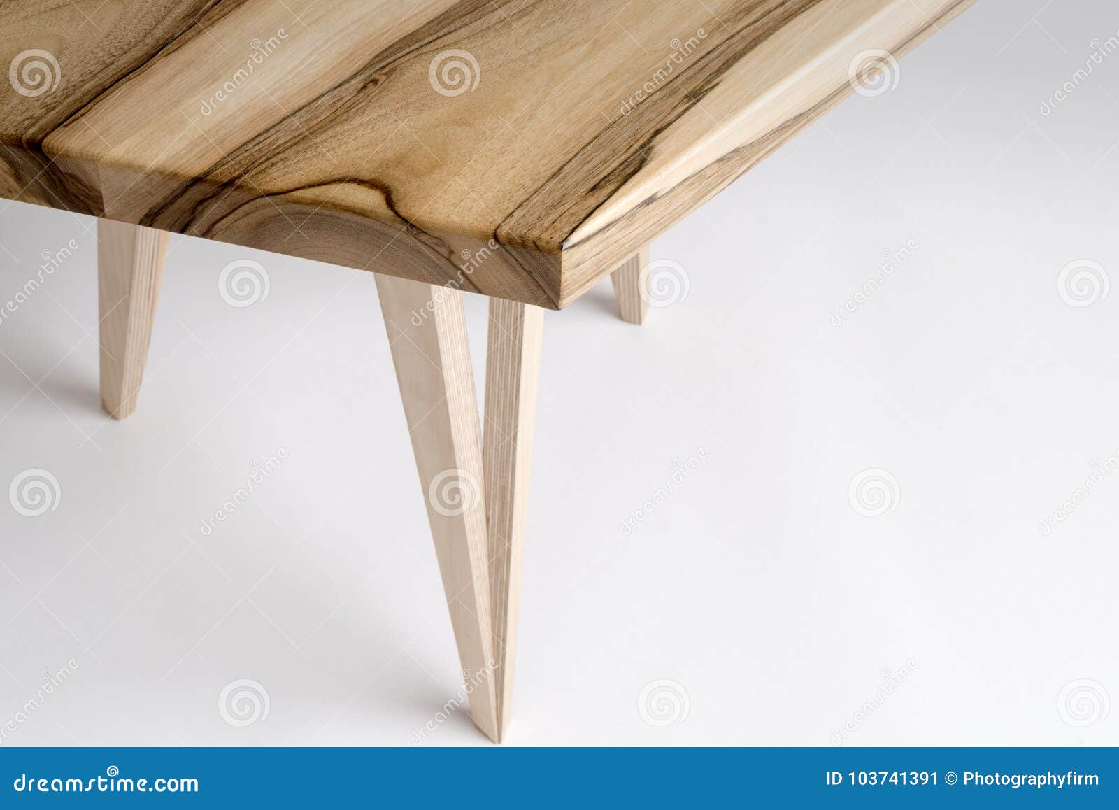 Corner and Legs of Modern Wooden Coffee Table Stock Image Image of